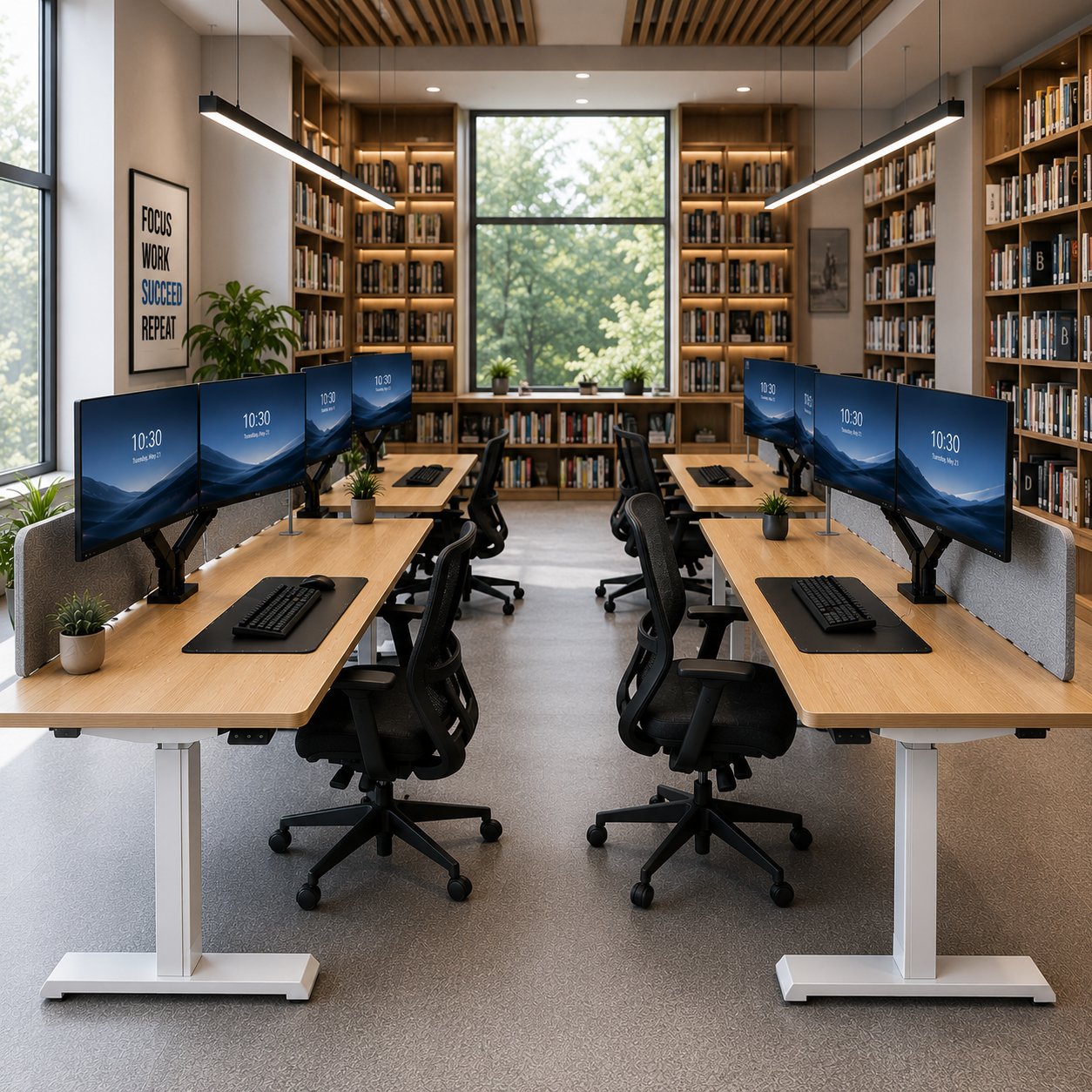 ZY-02 2-Stage Dual Motor Ergonomic Lift Desk with Fast Adjustment Speed for Office Fit Out Projects