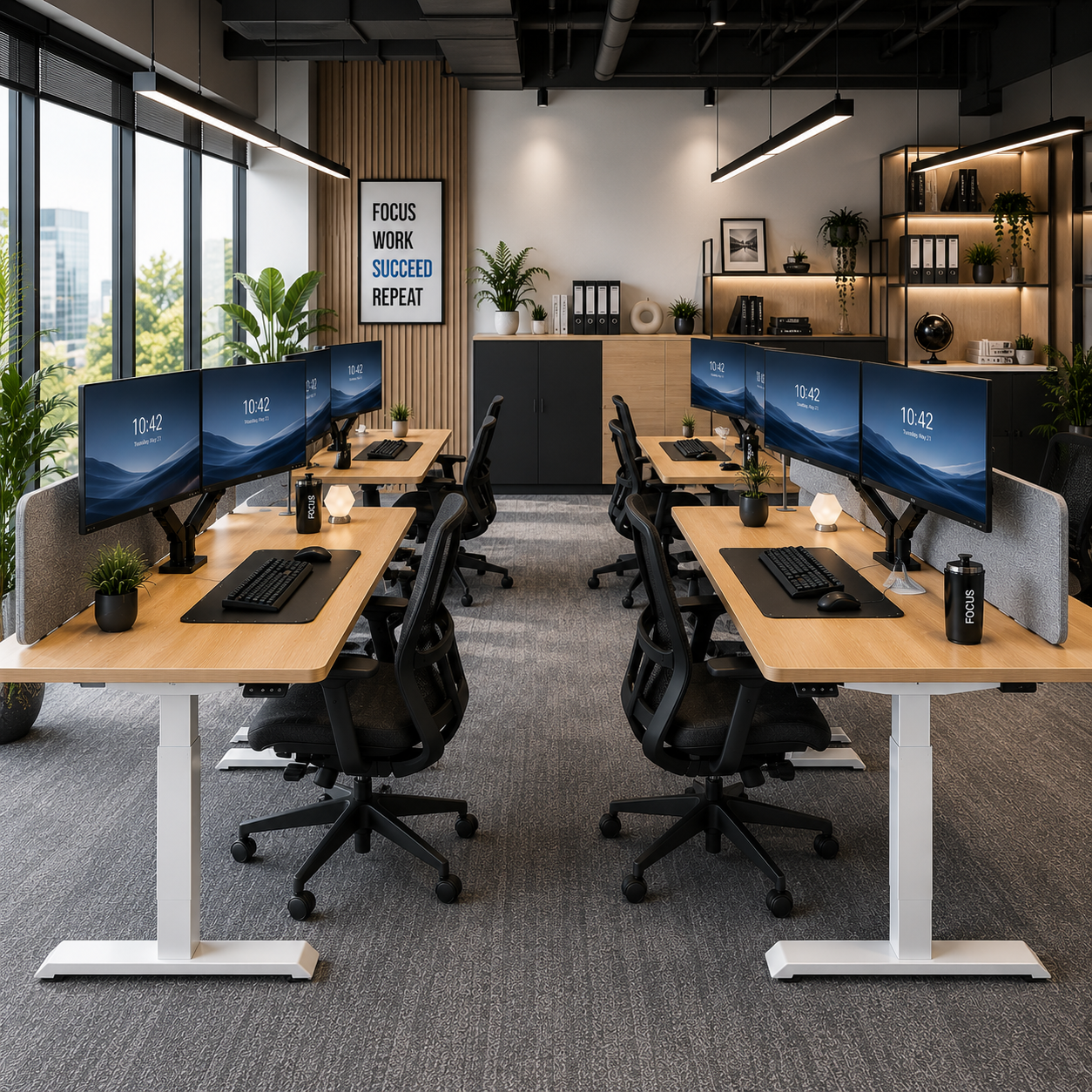 ZY-02 Dual Motor Adjustable Workstation Desk with Fast Lift Performance for B2B Furniture Supply