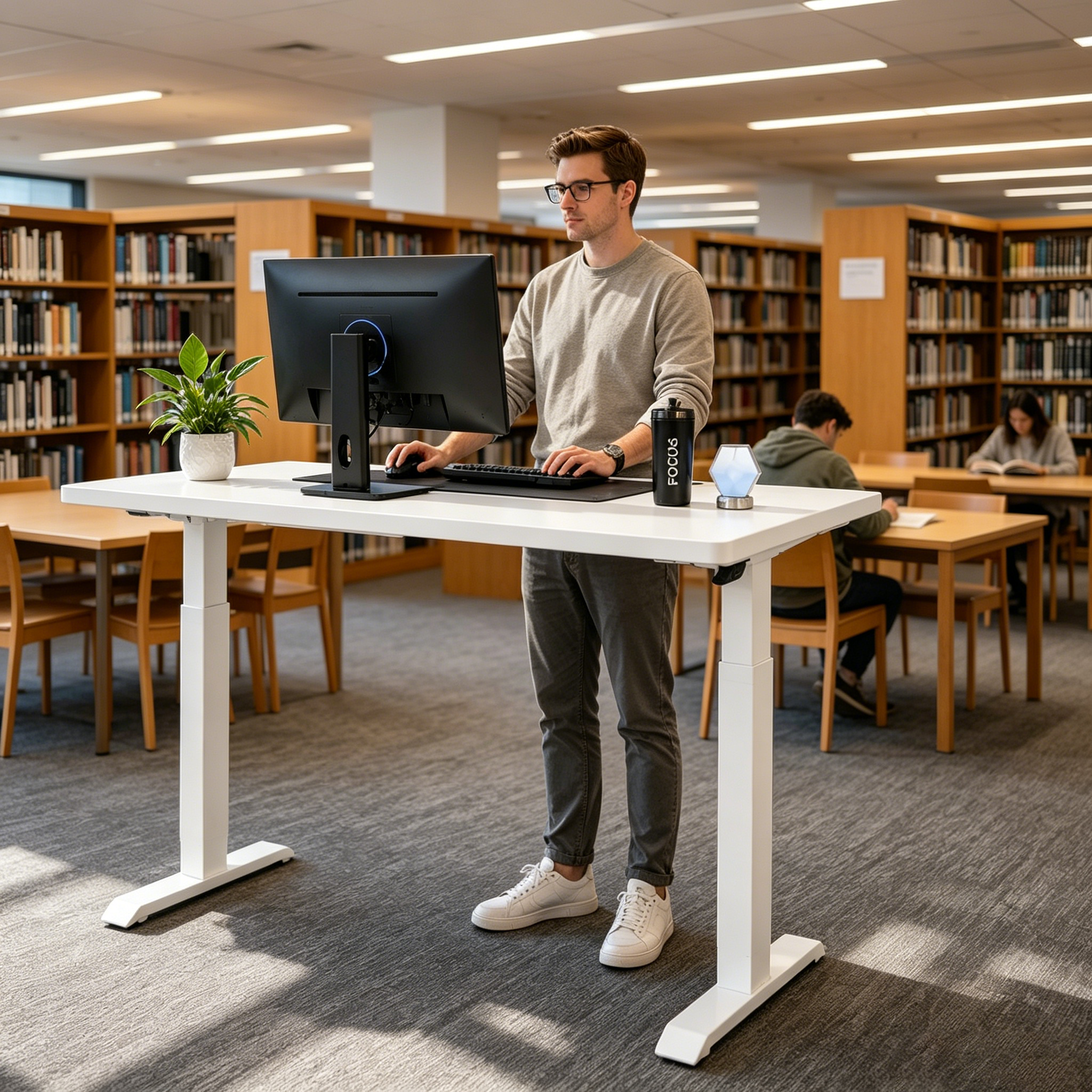 ZY-02 Two Stage Dual Motor Lift Desk with Smart Memory Function for Modern Workplaces