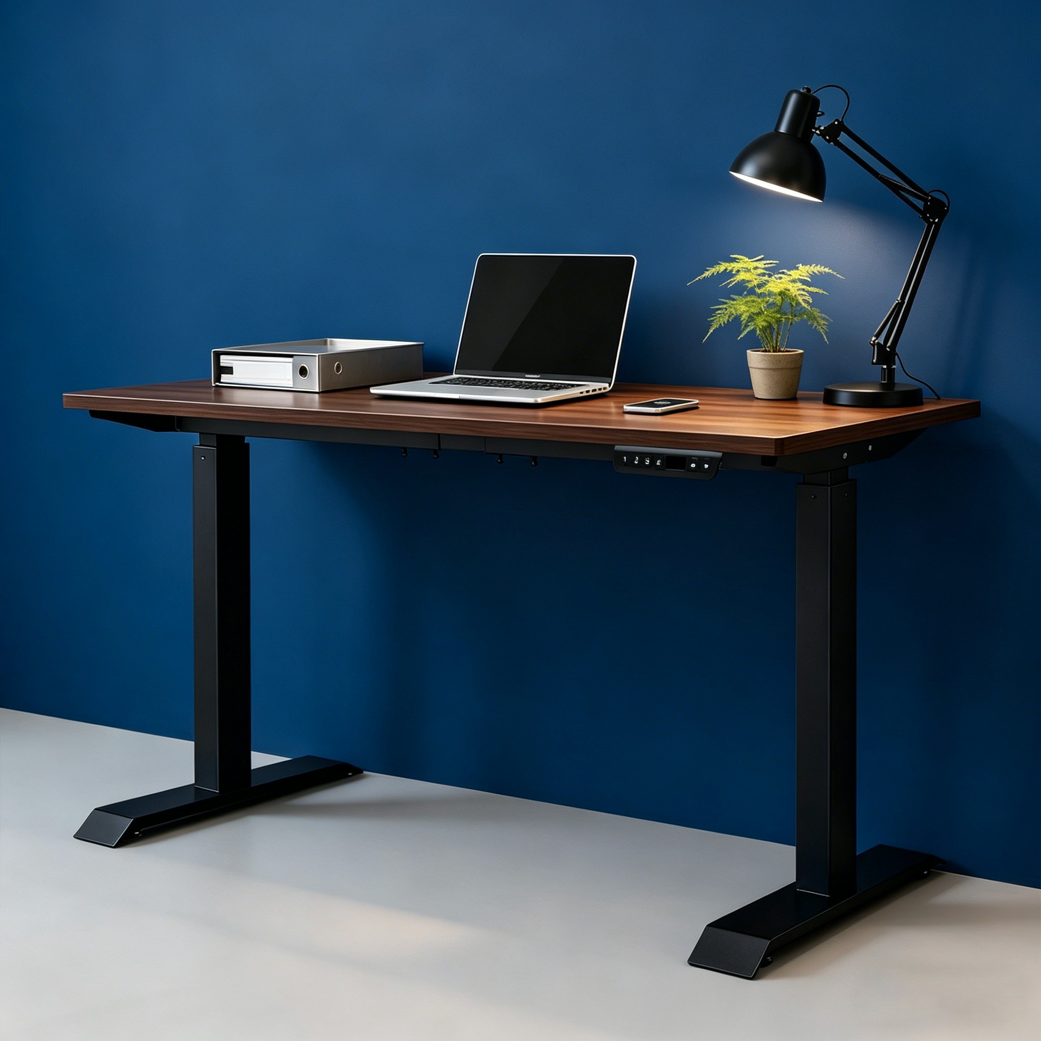ZY-02 Dual Motor 2-Stage Standing Desk Electric Table with Durable Steel Frame for Office Use
