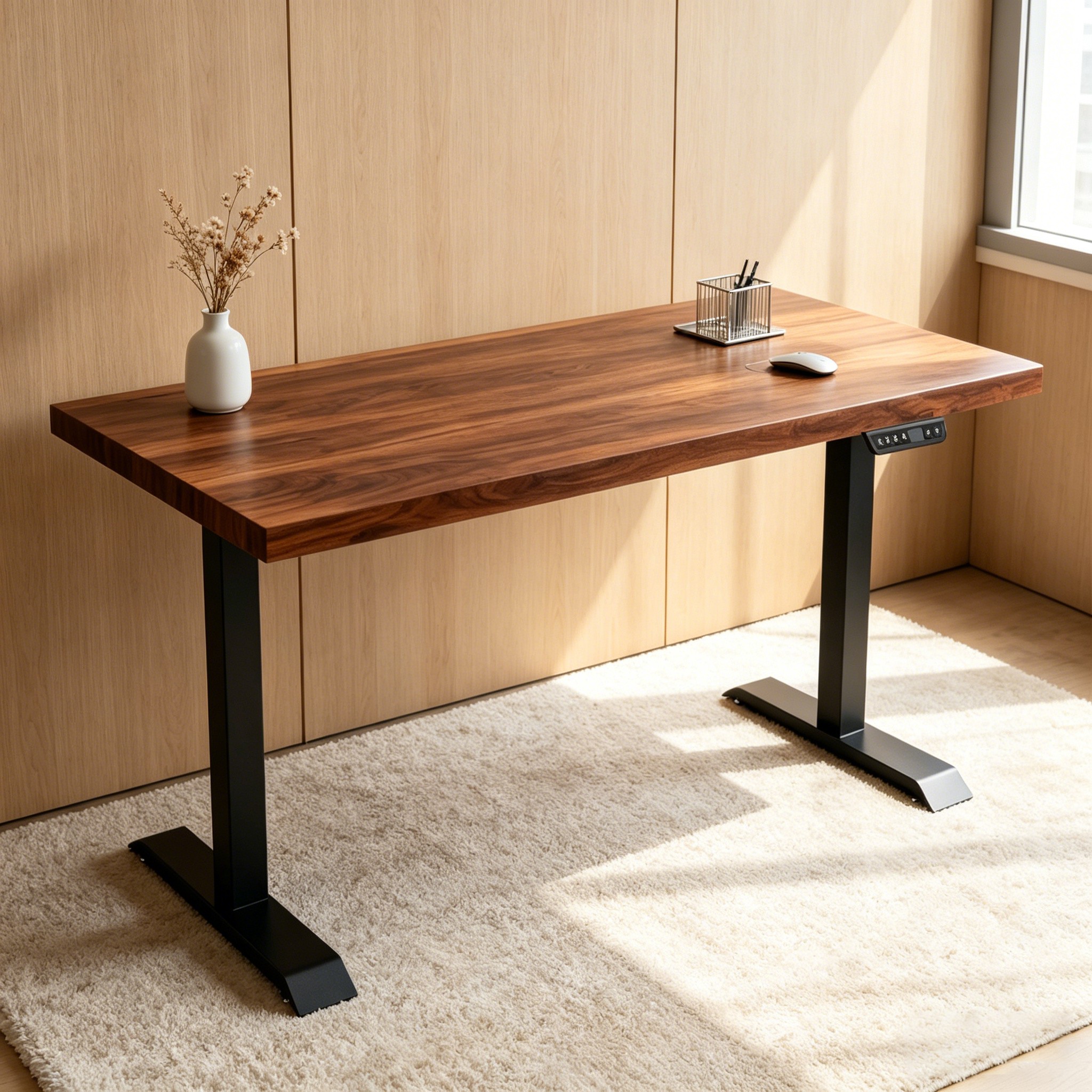 ZY-02 Dual Motor 2-Stage Electric Adjustable Desk with Smooth Lift System for Office Workstations