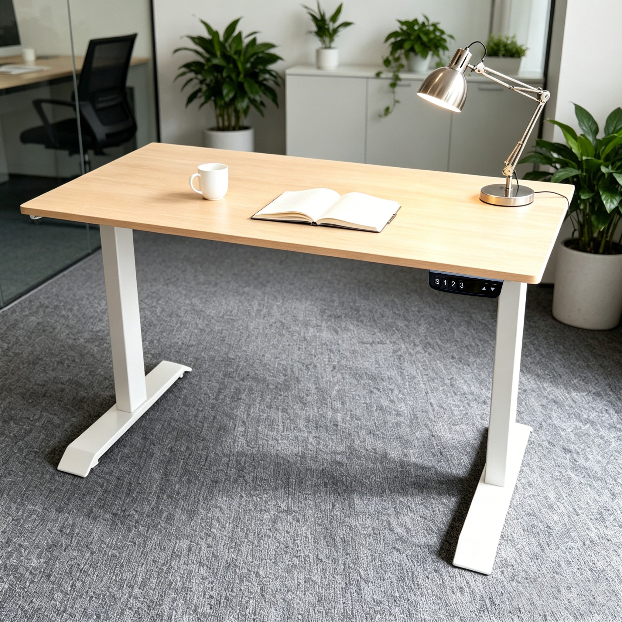 ZY-02 Dual Motor 2-Stage Electric Standing Desk with Wide Height Range and Bulk Office Supply Solution