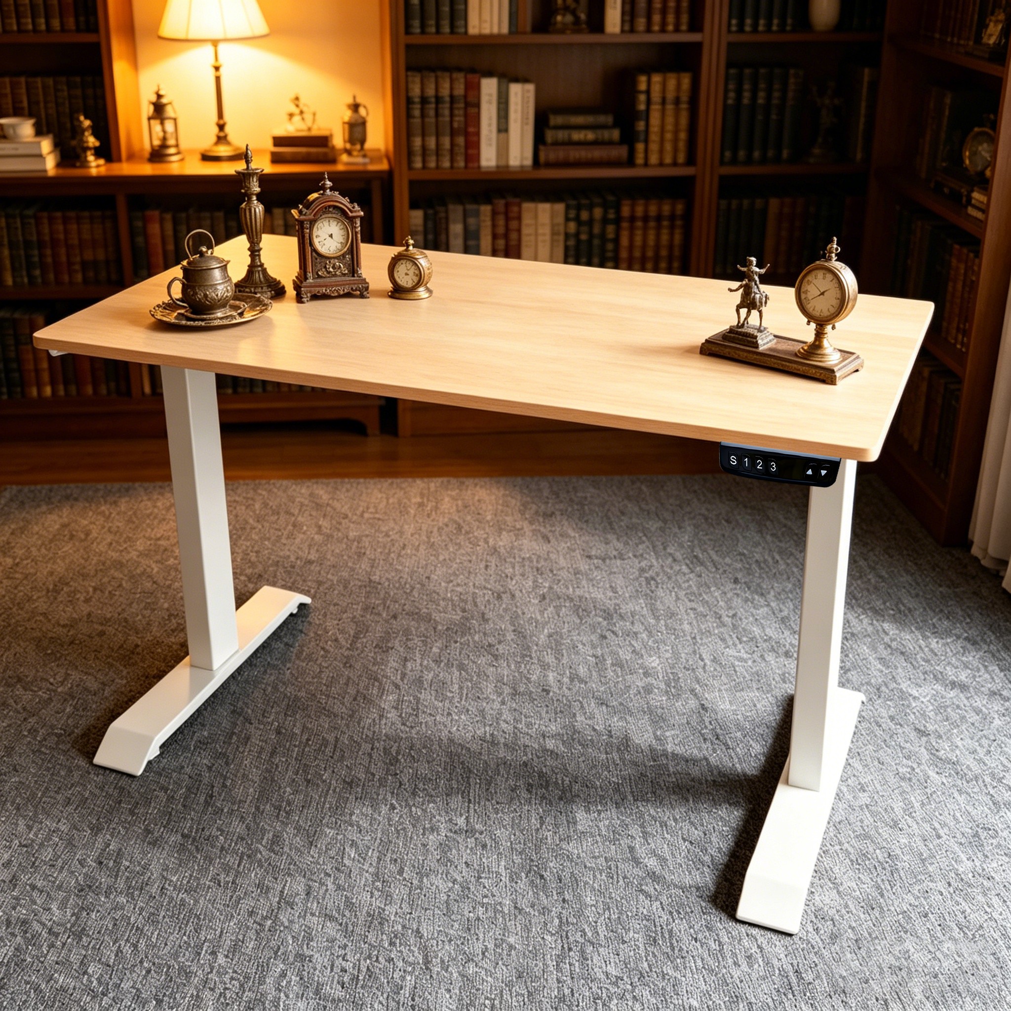 ZY-02 Dual Motor 2-Stage Adjustable Desk with Smart Controller and Ergonomic Design for Offices