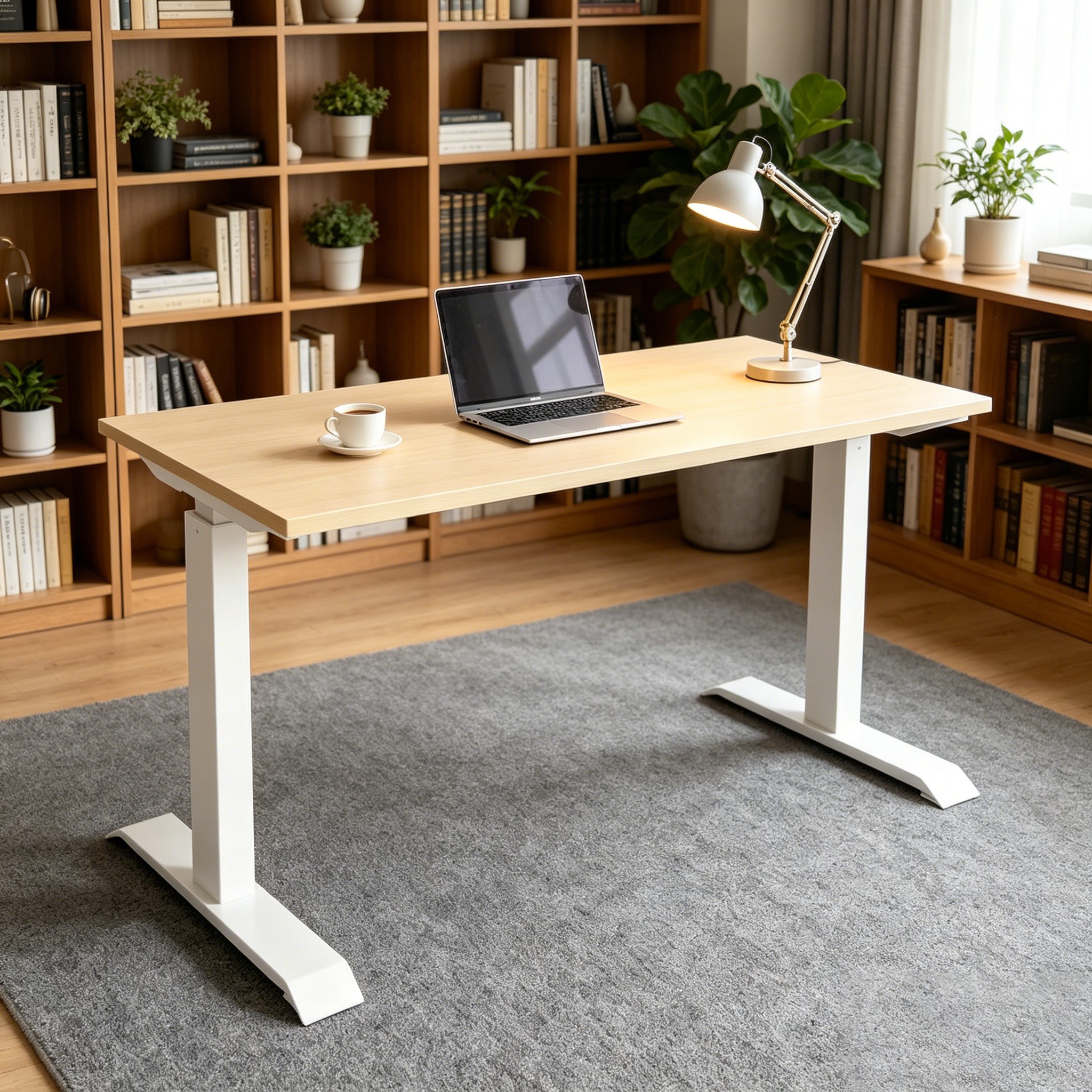 ZY-02 Dual Motor 2-Stage Adjustable Standing Desk with Heavy Load Capacity for Office Projects