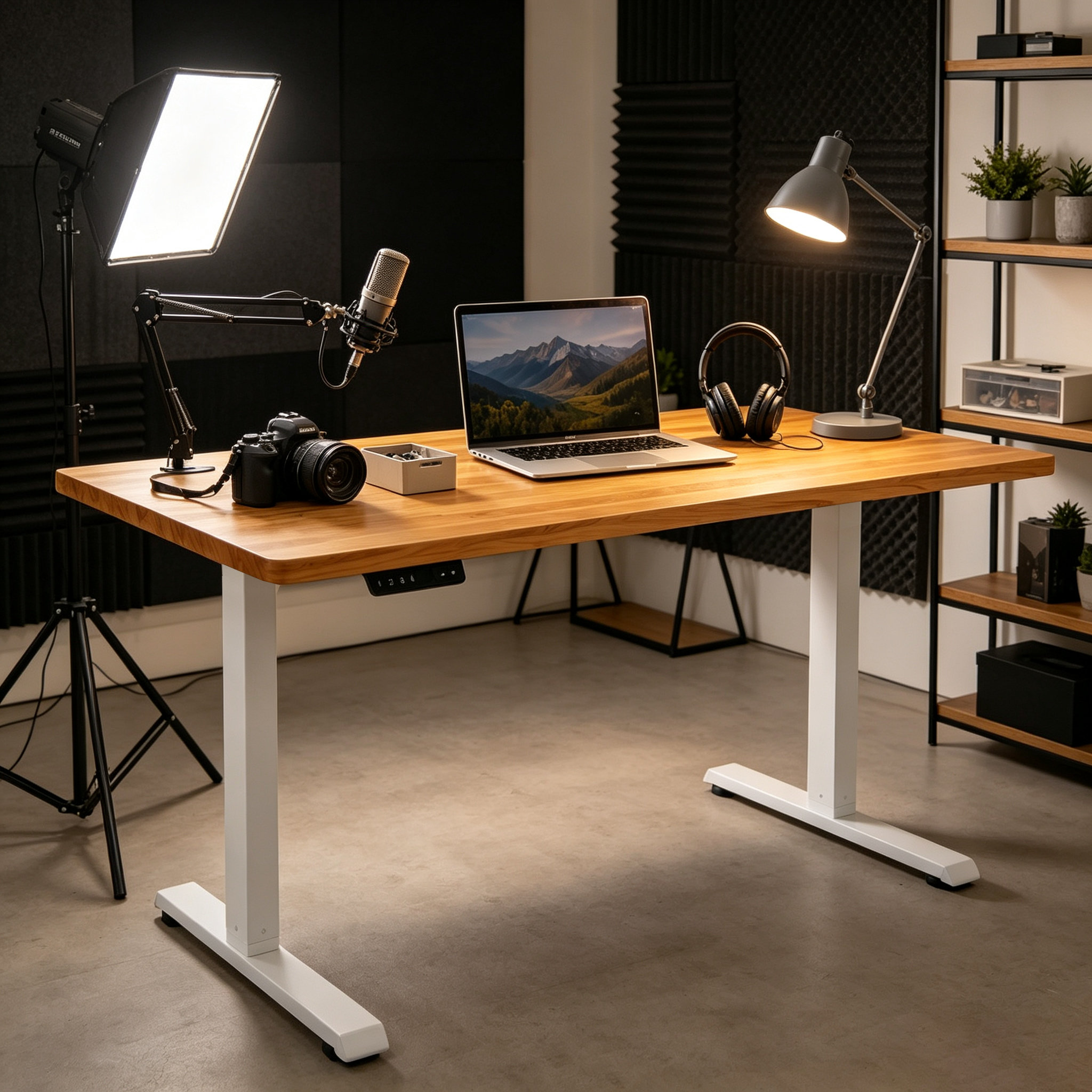 FY-02 Motorized Sit-Stand Desk Frame – Twin-Beam Reinforcement for Executive Offices and Project Workstations