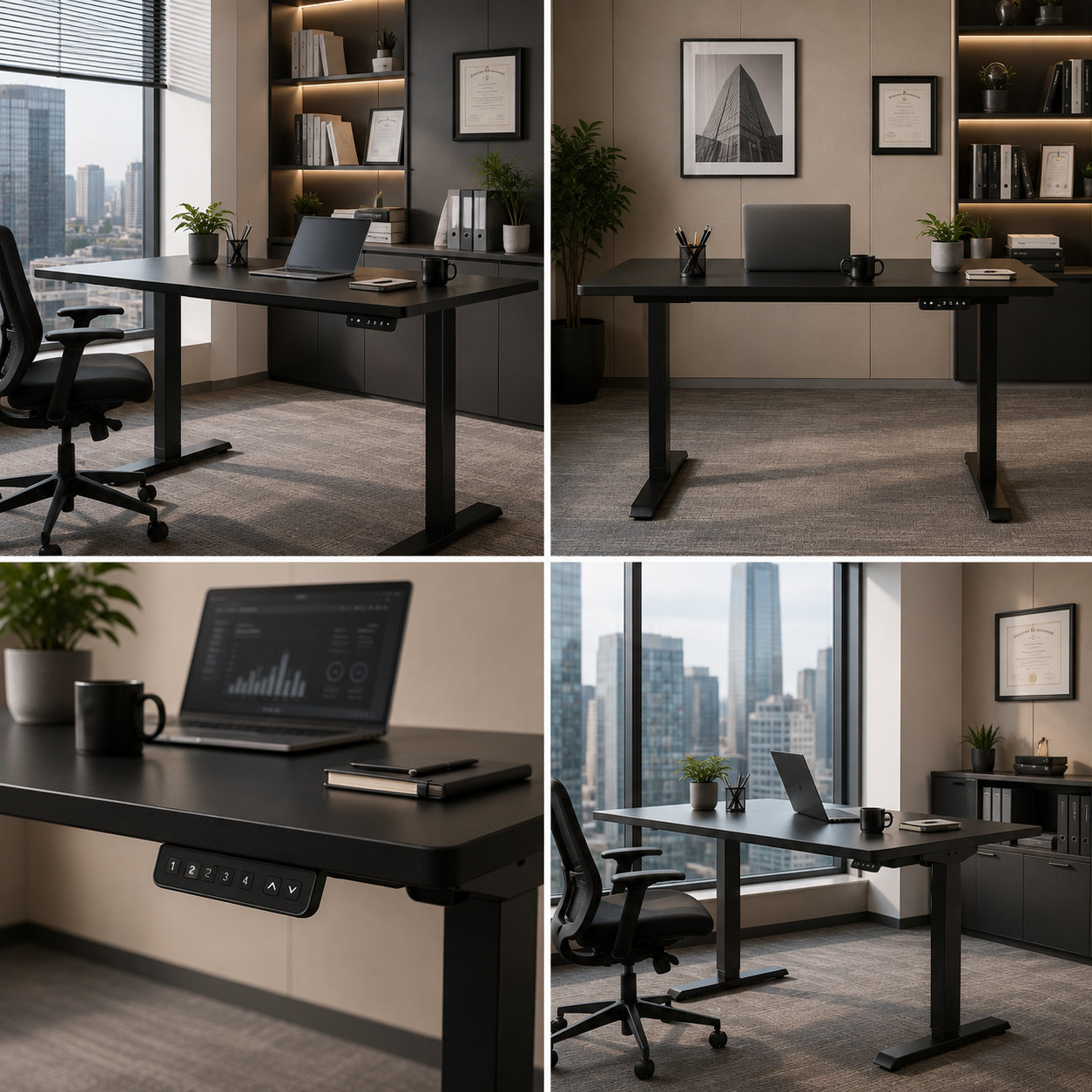 FY-02 Ergonomic Office Desk Base – 710–1160 mm Electric Lift for Training Rooms and Commercial Interiors