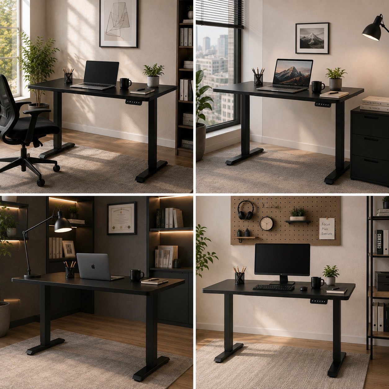 FY-02 Sit-Stand Workstation Frame – Flexible 950–1450 mm Width for Call Centers and Staff Offices