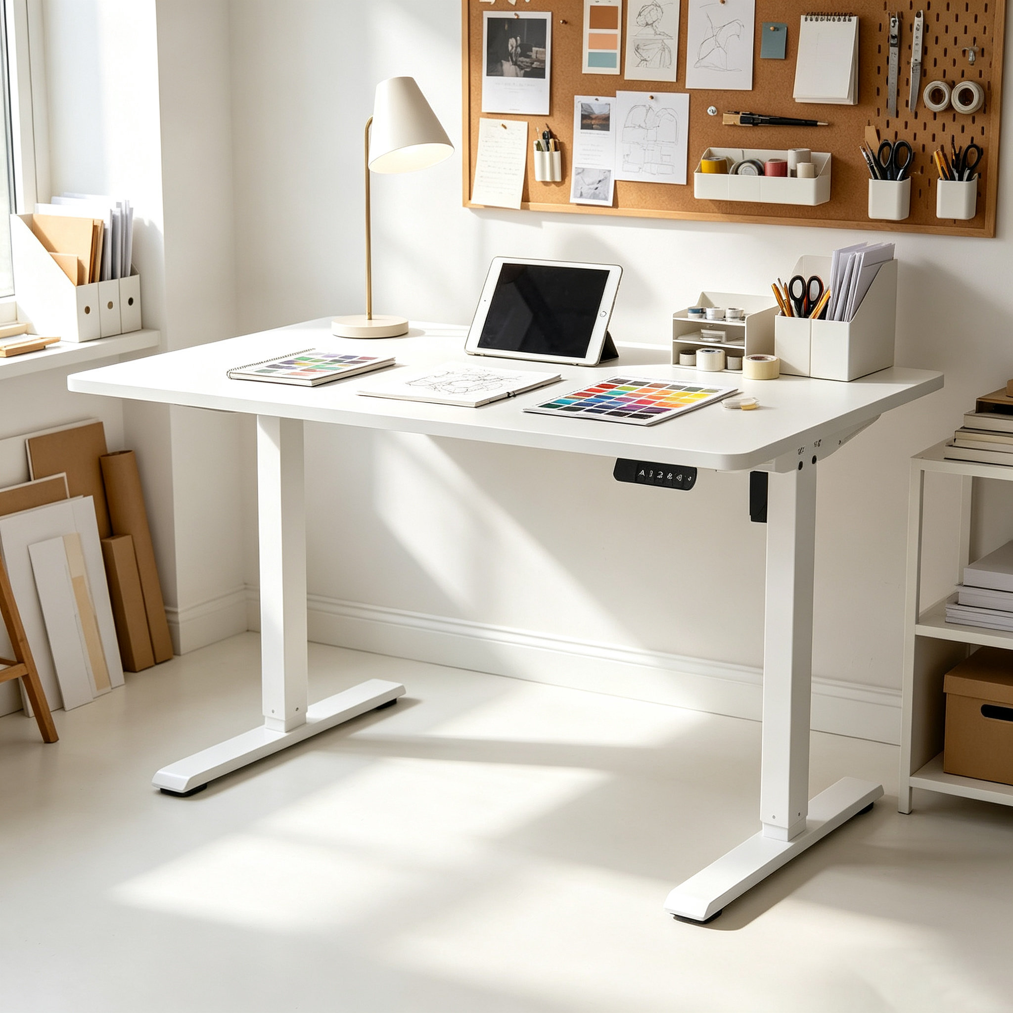 FY-02 OEM-Ready Electric Height-Adjustable Table Frame – Dual-Beam Single-Motor Lift Base for Dealers and Furniture Distributors