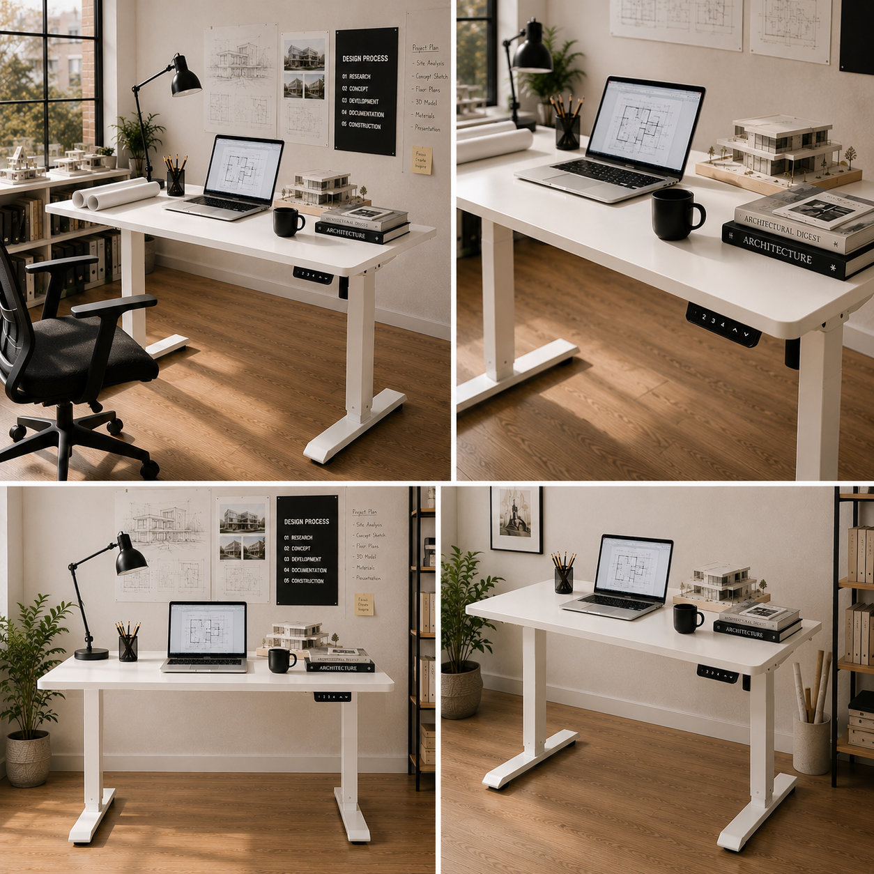 FY-02 Telescopic Single-Motor Dual-Beam Sit-Stand Desk Base – Flexible Width Frame for Open-Plan Workstations
