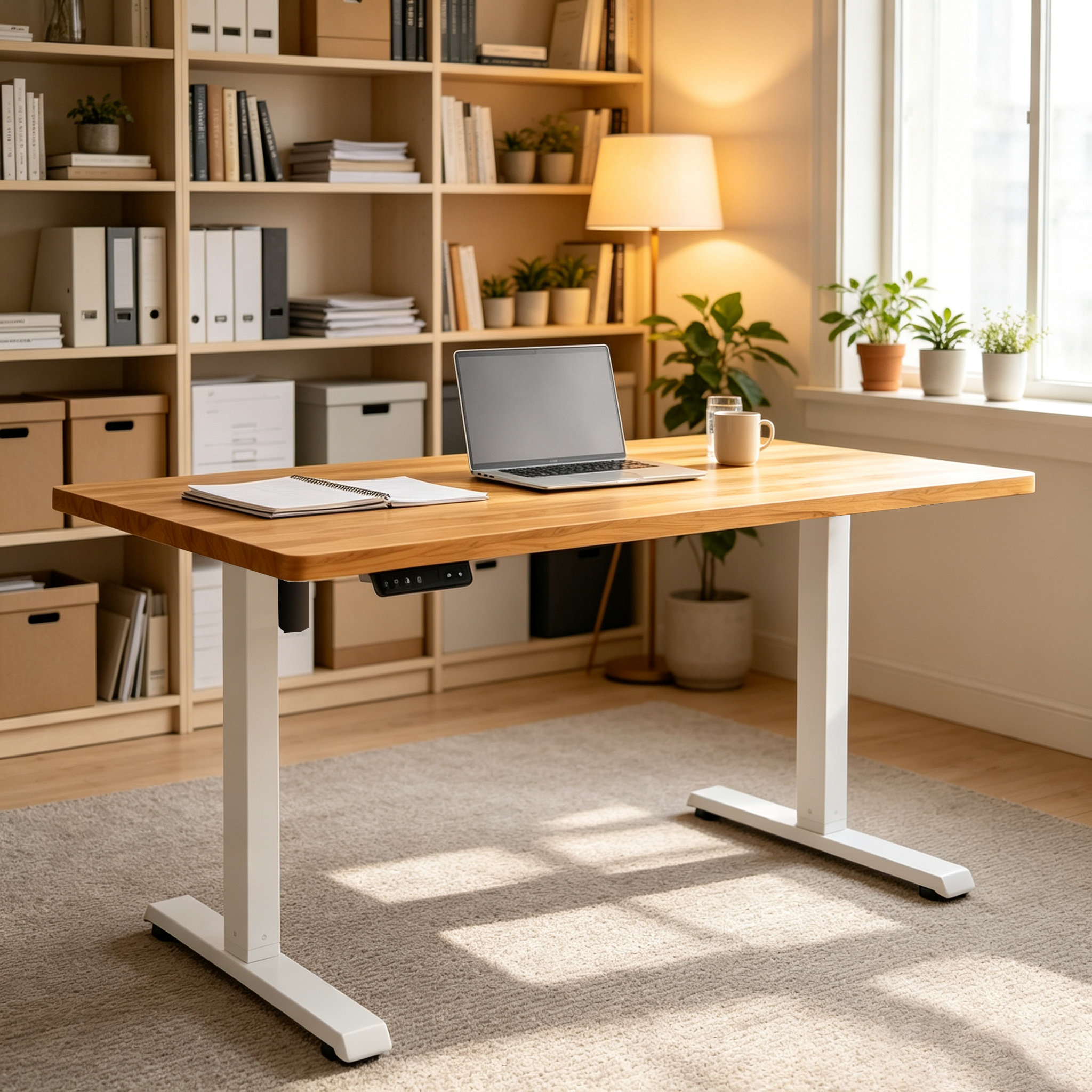 FY-02 Ergonomic Electric Workstation Frame – Simple Single-Motor Adjustment for Training Centers and Shared Offices