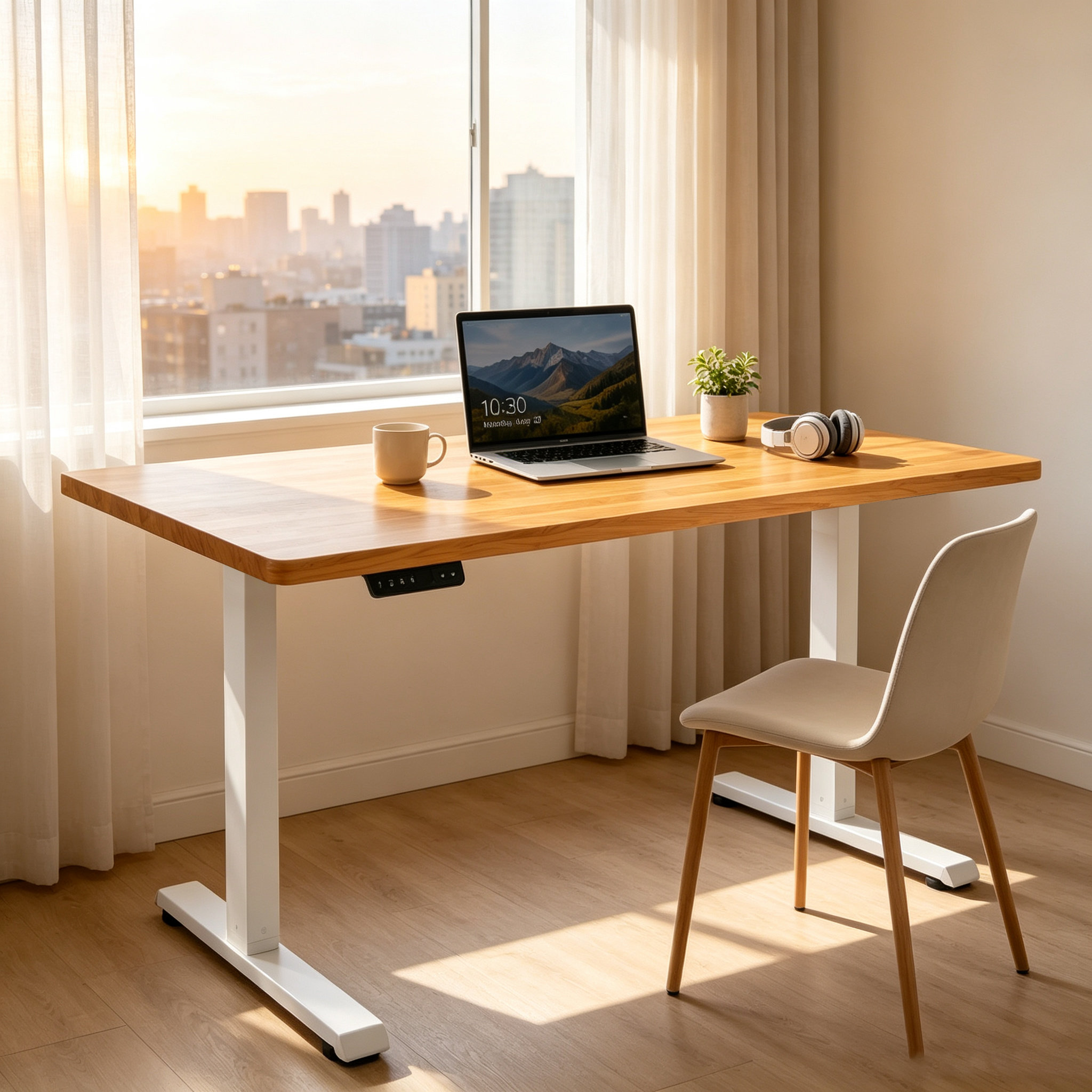 FY-02 Electric Standing Desk Base Frame – Wide Desktop Compatibility for Management Offices and Admin Workstations