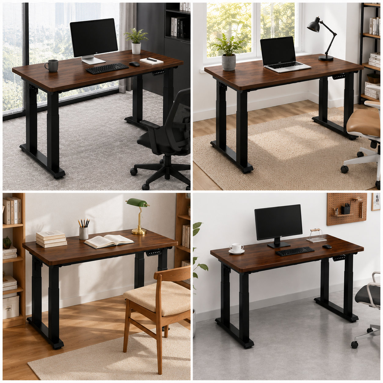 ZY-03 Four-Column Two-Stage Electric Desk Base – Dual-Motor Synchronization for Call Centers