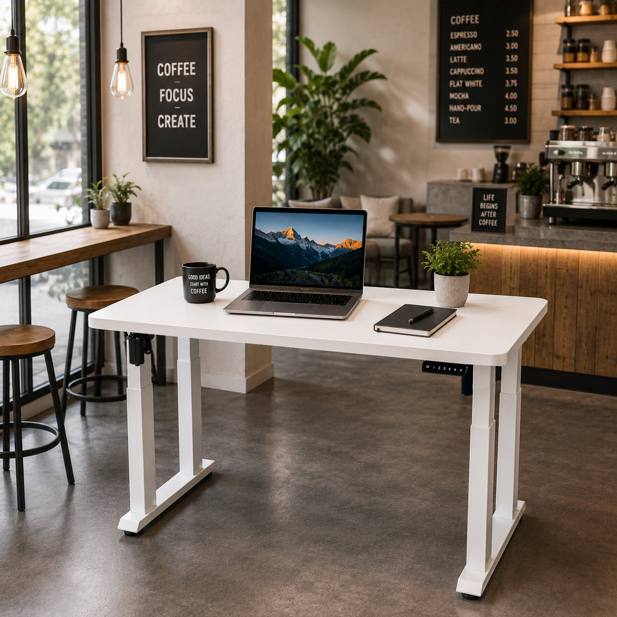 ZY-03 Quad-Leg Dual-Motor Electric Worktable Frame – Stable Four-Point Base for Design Studios