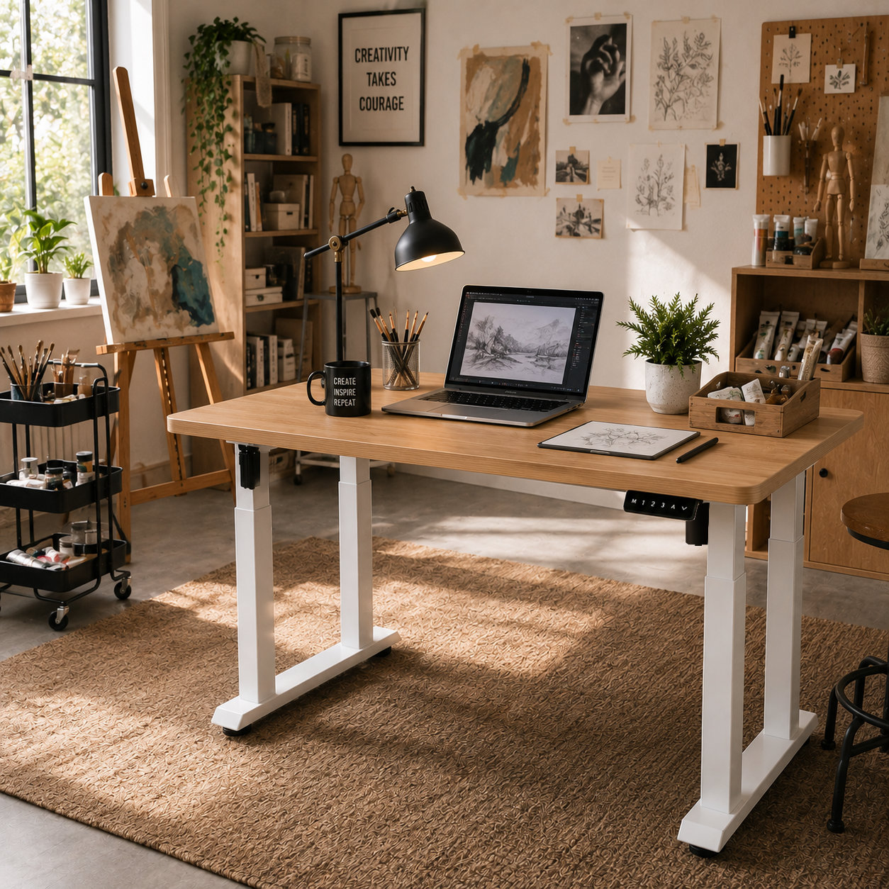 ZY-03 Four-Leg Twin-Motor Two-Stage Desk Frame – Ergonomic Sit-Stand Solution for Home-Office Retail Programs