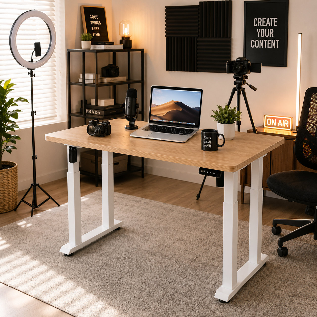 ZY-03 Commercial Four-Post Twin-Motor Standing Desk Frame – Export-Ready Knock-Down Base for Office Fit-Outs