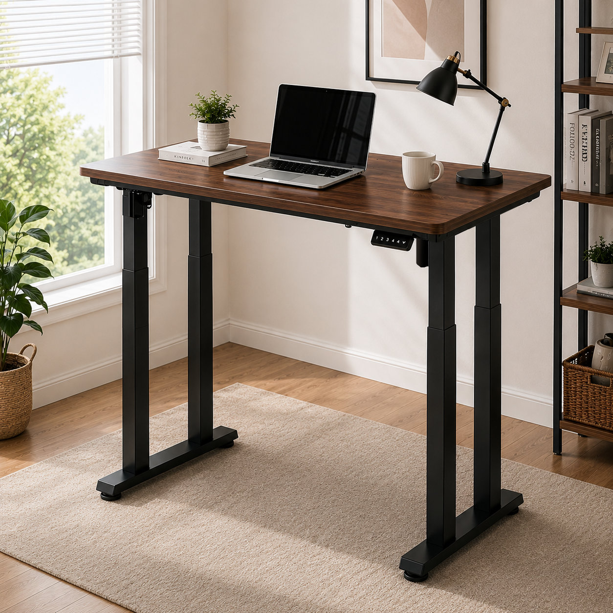 ZY-03 Four-Column Dual-Drive Sit-Stand Table Frame – Space-Flexible Design for Open-Plan Offices