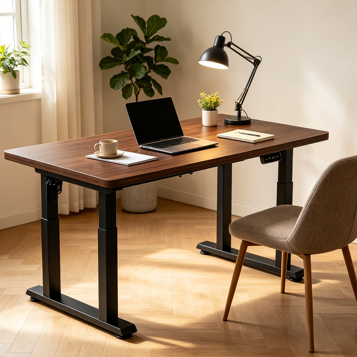 ZY-03 Quad-Column Dual-Motor Height-Adjustable Desk Frame – Reinforced Stability for Commercial Office Projects