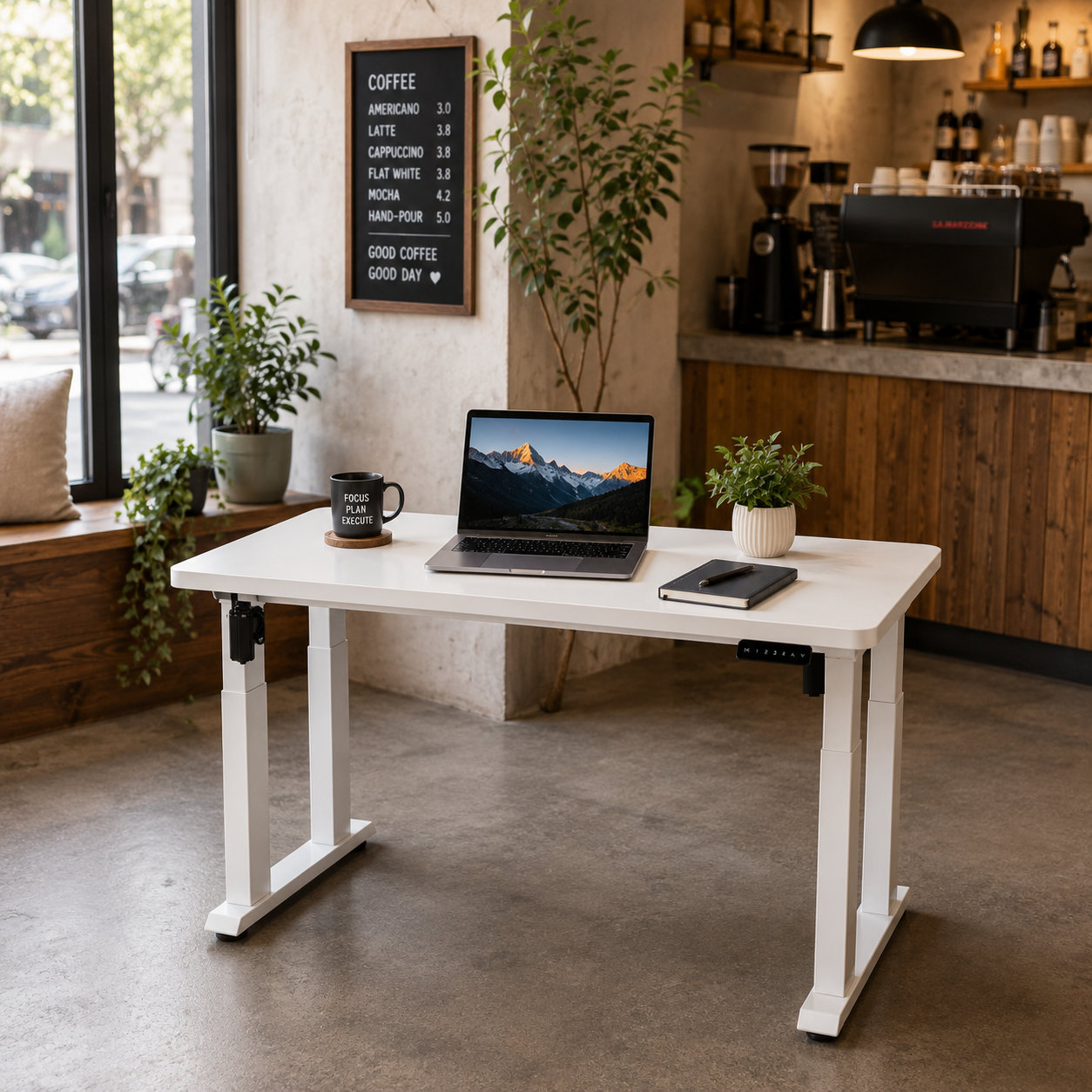 ZY-03 Four-Post Dual-Motor Two-Stage Adjustable Desk Base – Project-Ready Design for Property Management Offices