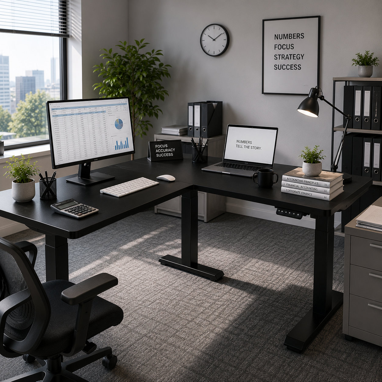 L-shaped Adjustable Planning Workstation with Extended Surface Potential for Architecture Project Studios