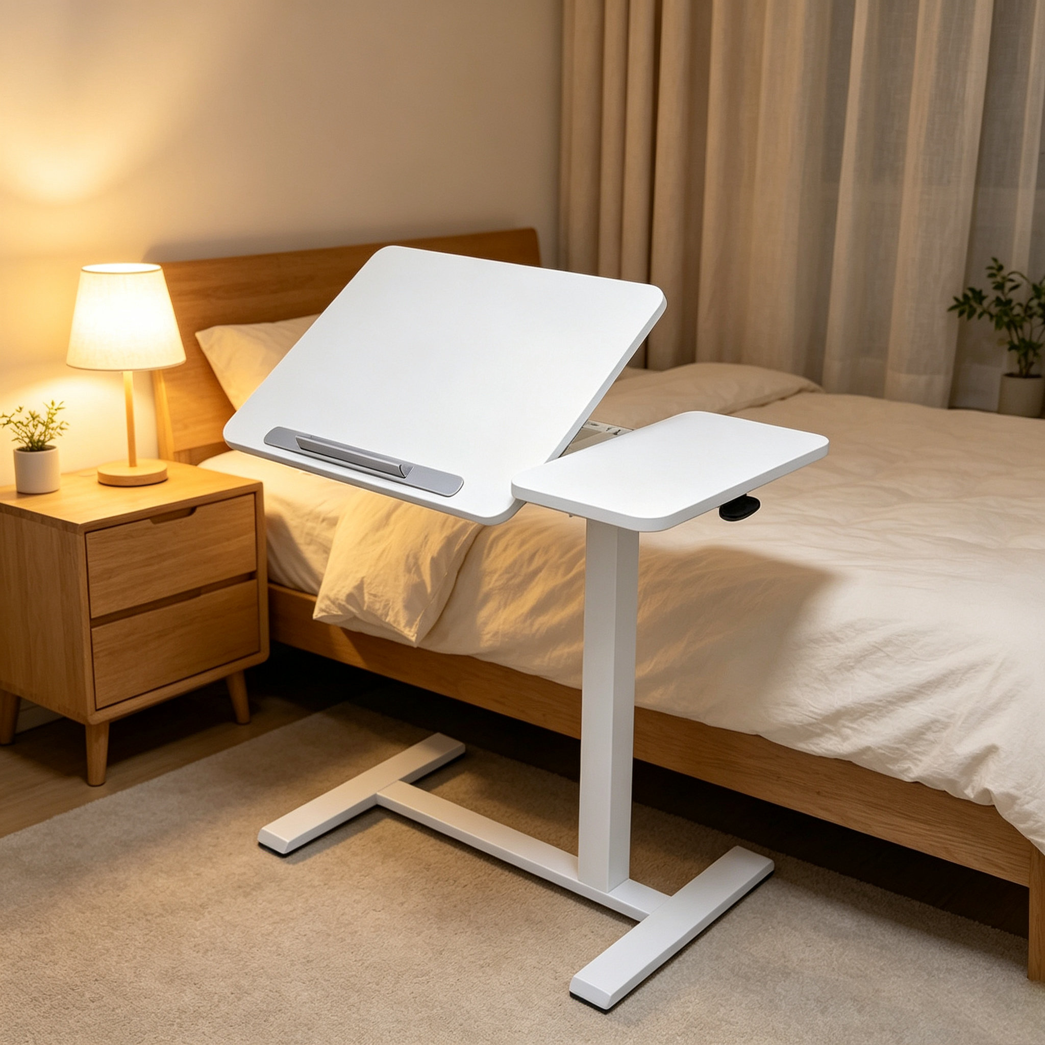 DY-03 Gas-Assisted Personal Workstation, Low-to-Standing Height Flexibility for Home Care and Hybrid Living