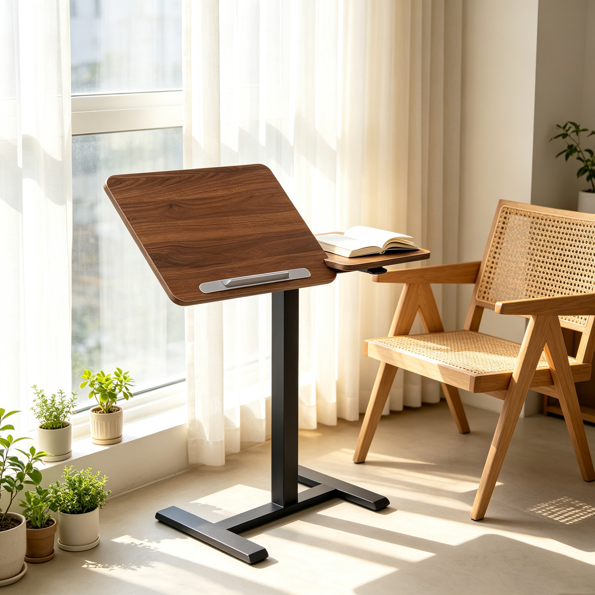 DY-03 Adjustable Single-Leg Training Table, Compact Sit-Stand Platform for Schools and Learning Spaces