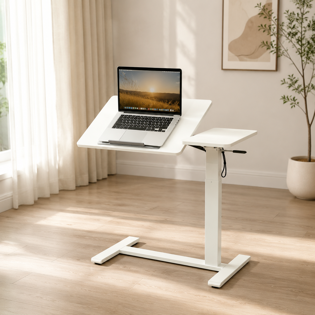 DY-03 Gas Spring Adjustable Workstation, Durable Steel Base for Factory Quality Inspection Desks