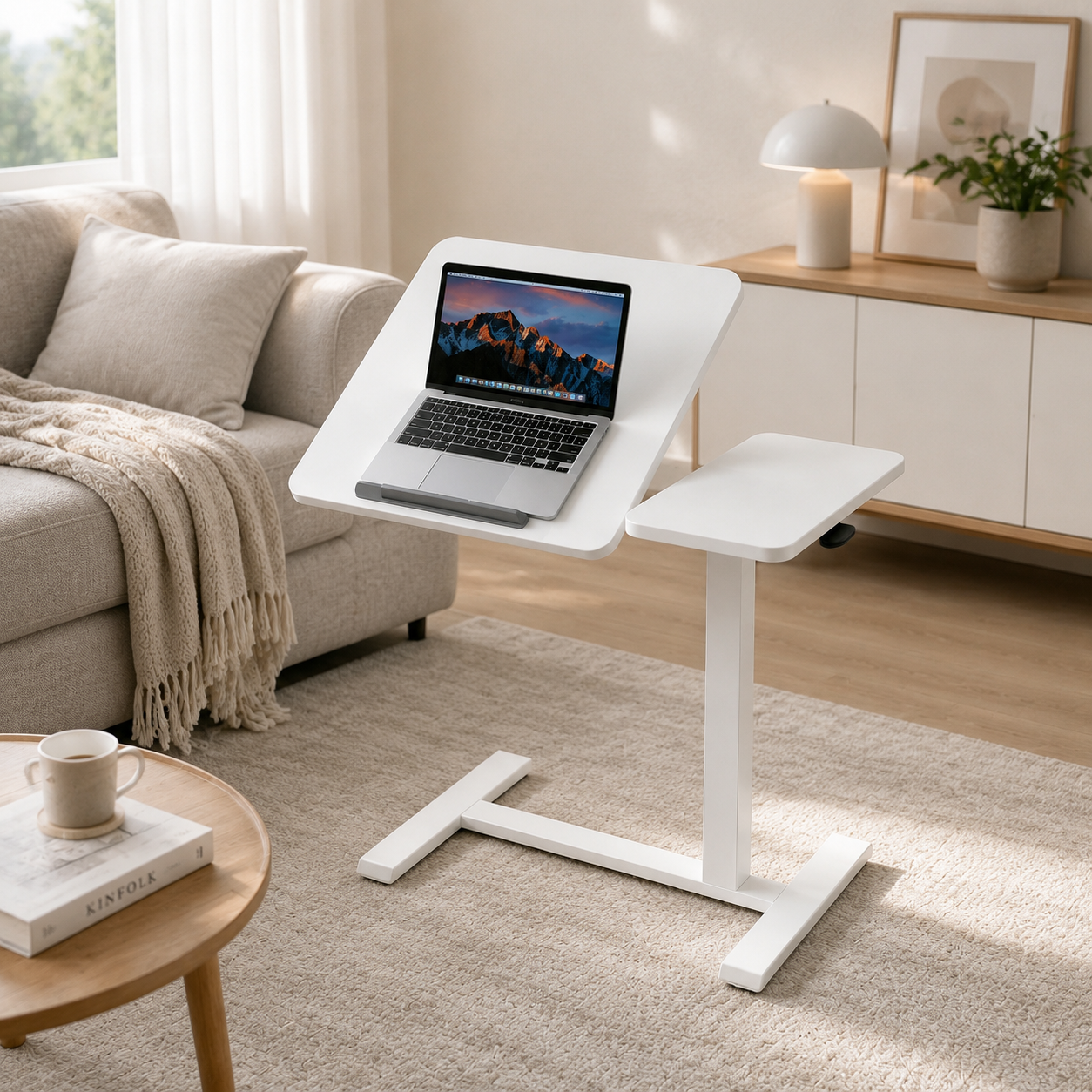 DY-03 Manual Height Adjustable Work Table, Compact Footprint Efficiency for Retail Cashier Support Areas