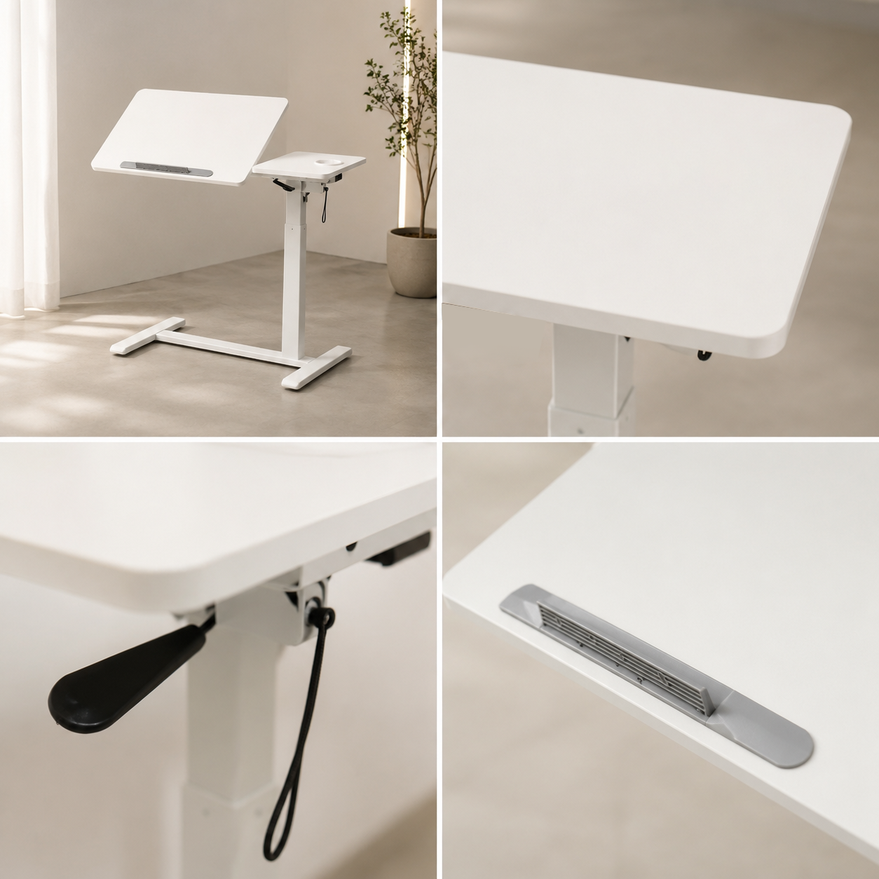 DY-03 Gas Lift Standing Desk, No-Power Ergonomic Flexibility for Healthcare Administration Areas