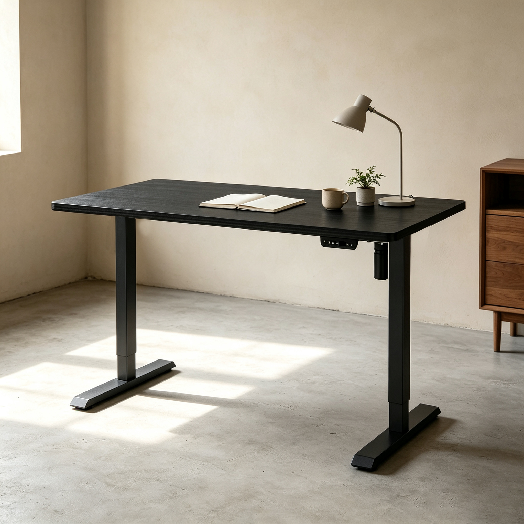 DK-02 Telescopic Single Motor Desk Frame with Versatile Top Compatibility for Dealer Showroom Collections