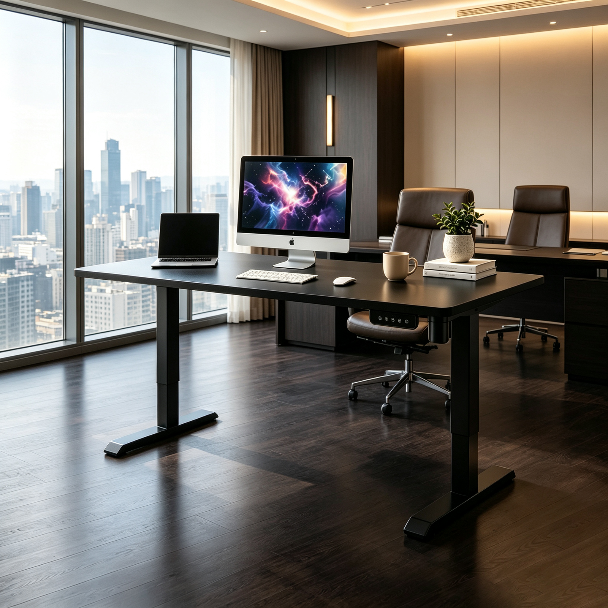 DK-02 Two-Section Motorized Standing Desk Legs with Flat-Pack Efficiency for International Wholesale Programs