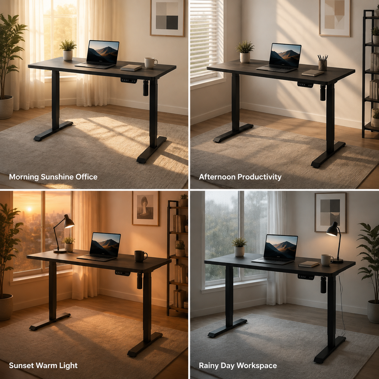 DK-02 Motorized Sit-Stand Workstation Base with Adjustable Width for Commercial Furniture Projects