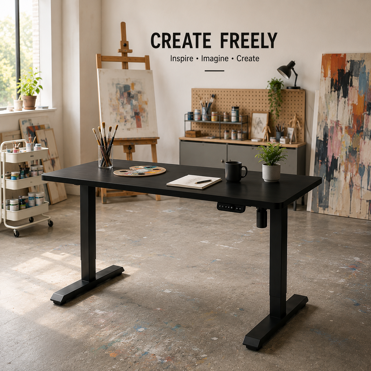 DK-02 Electric Sit-Stand Desk Base with Stable Steel Construction for Wholesale Office Furniture Programs