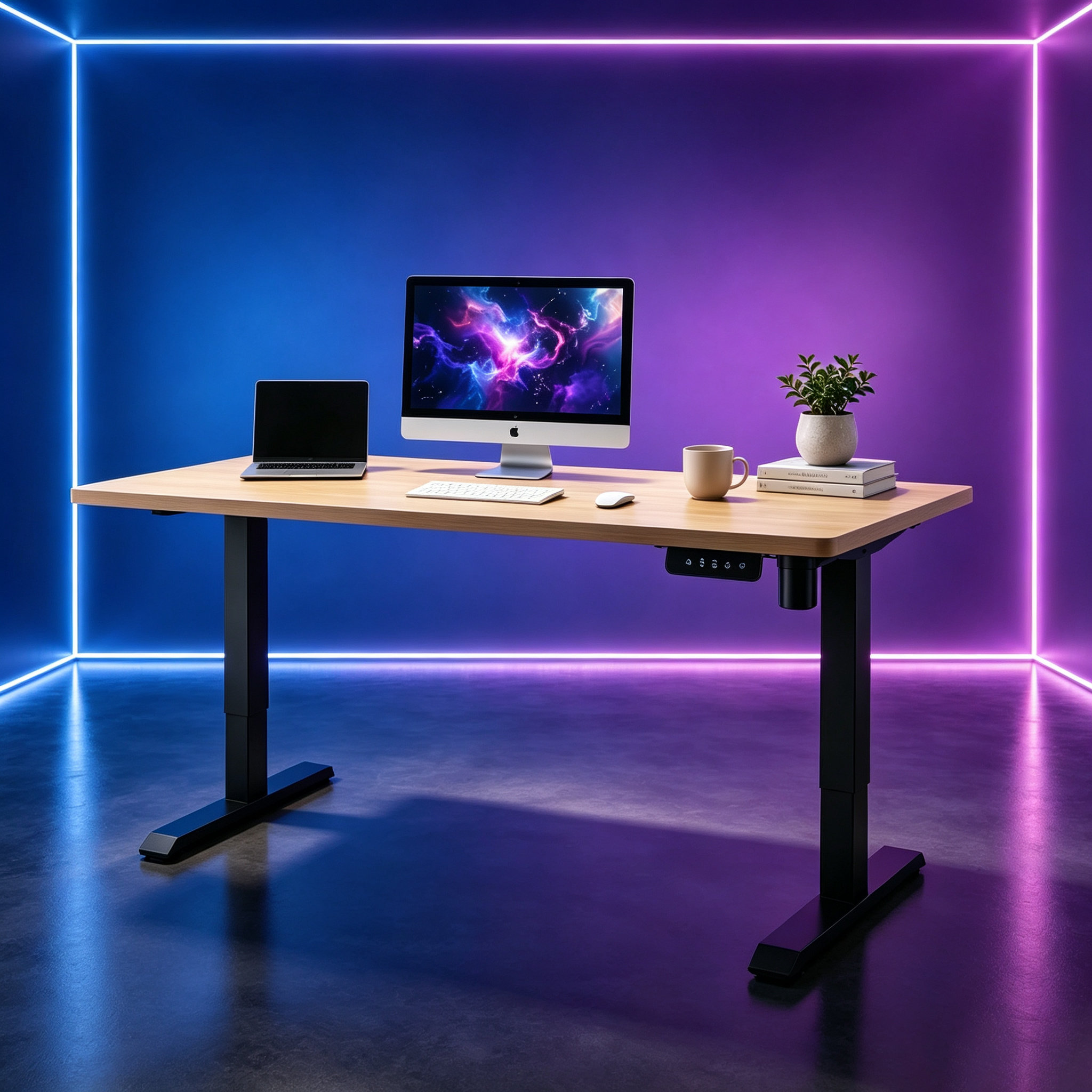 DK-02 Value Electric Desk Base with 885/974/1047 mm Frame Widths for Distributor Stock Programs