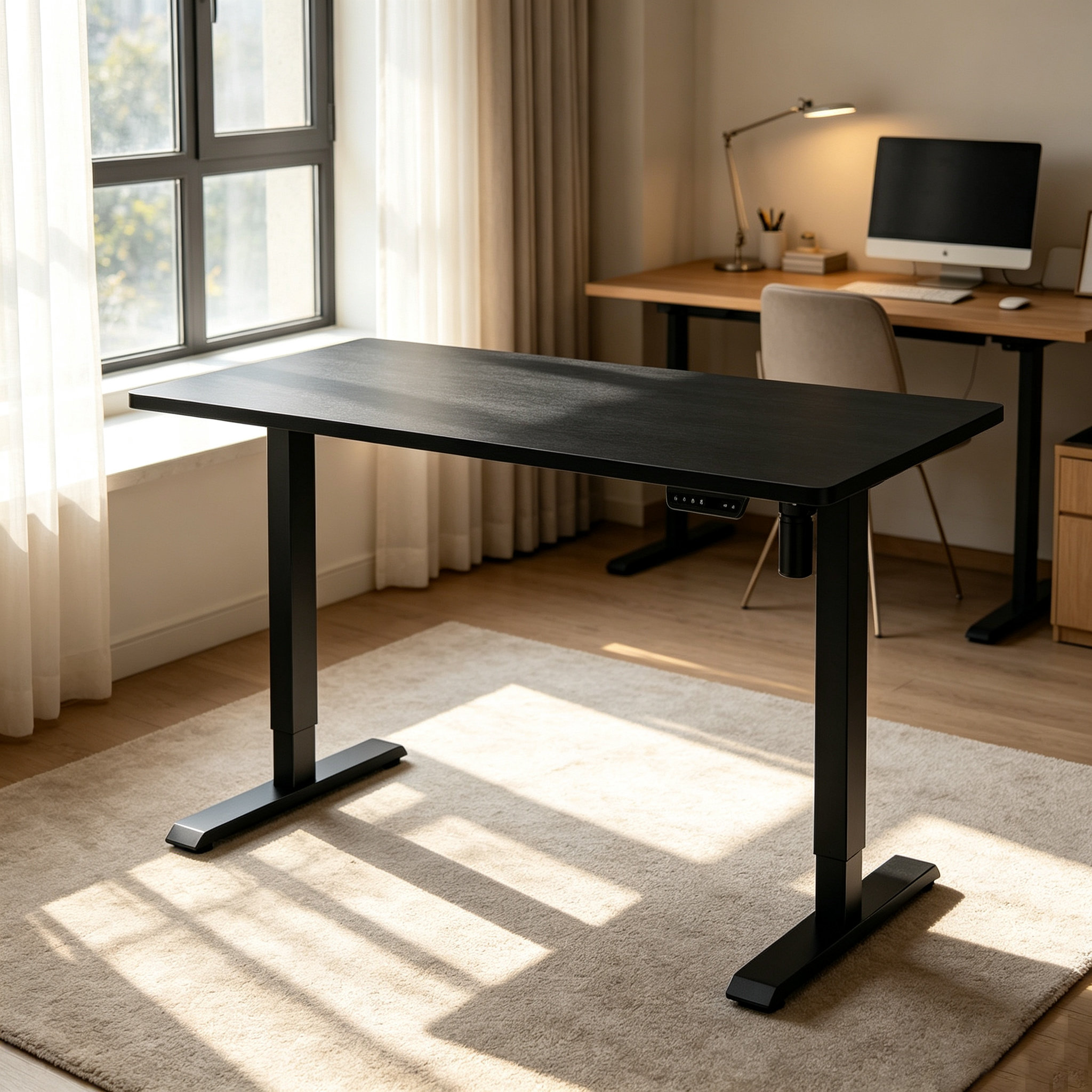 DK-02 Budget Standing Desk Frame – Single Motor Electric Lift, Flexible Frame Sizing for Wholesale Office Furniture Programs