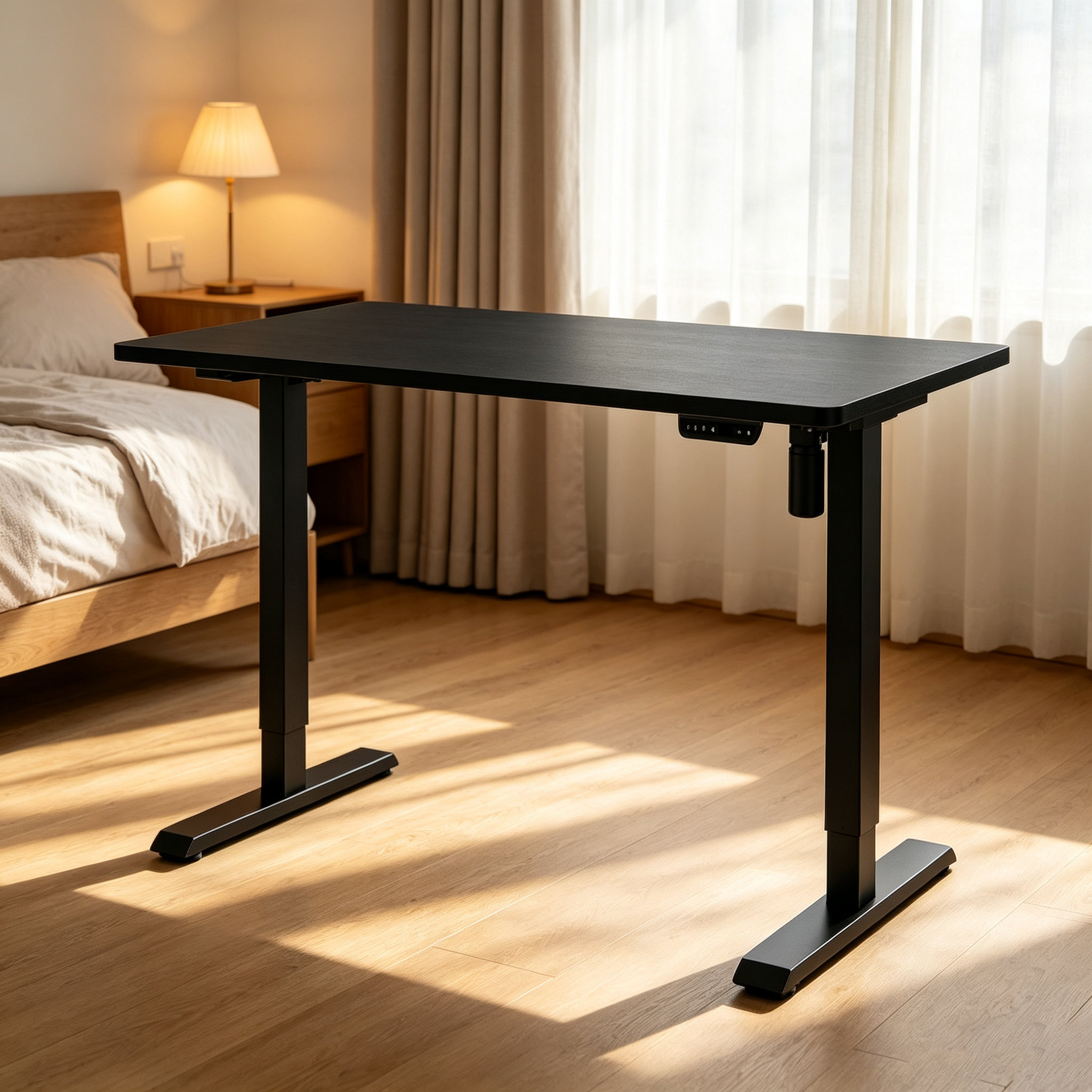 DK-02 Wholesale Electric Standing Desk Frame with 885/974/1047 mm Width Options for Dealer Programs