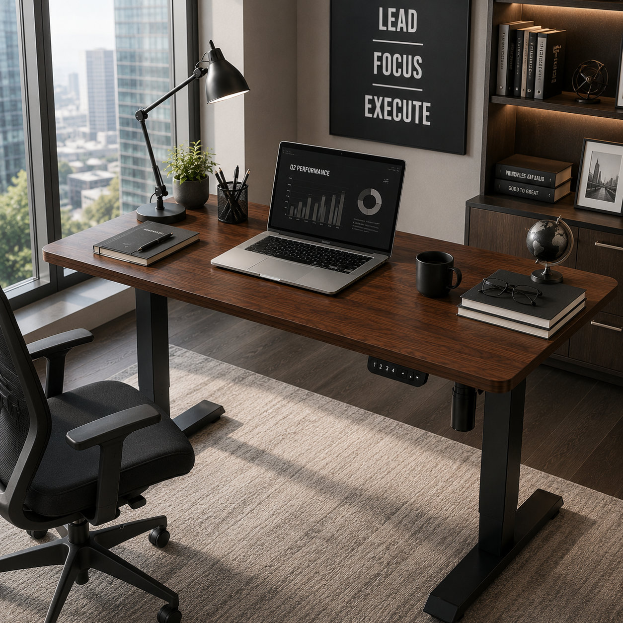 DK-02 Affordable Electric Sit-Stand Desk Frame with Stable Steel Base for Bulk Workplace Supply