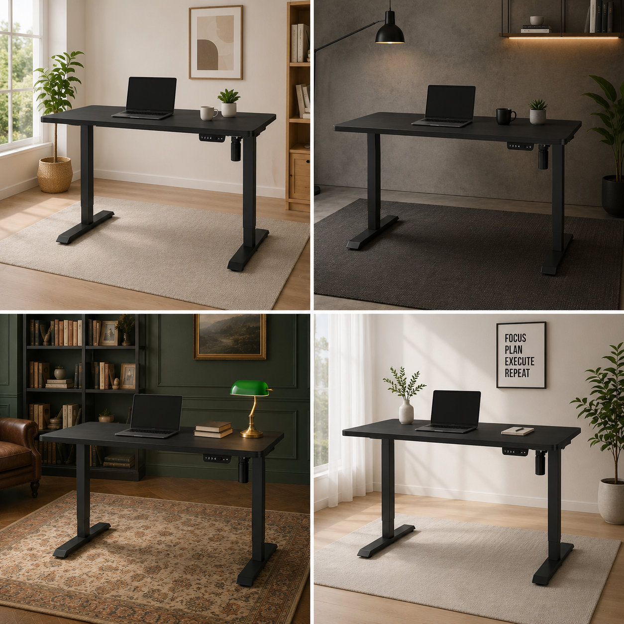 DK-02 Value Single Motor Adjustable Computer Desk Base with Space-Saving Footprint for Home Office Retail