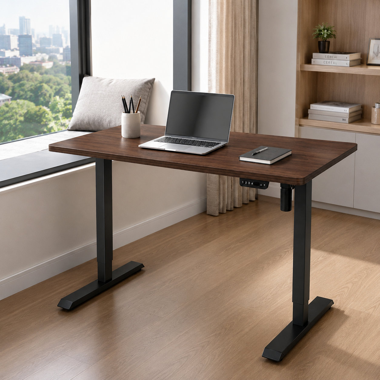 DK-02 Cost-Effective Electric Height Adjustable Desk Frame with Compact 600 mm Feet for Office Furniture Distributors