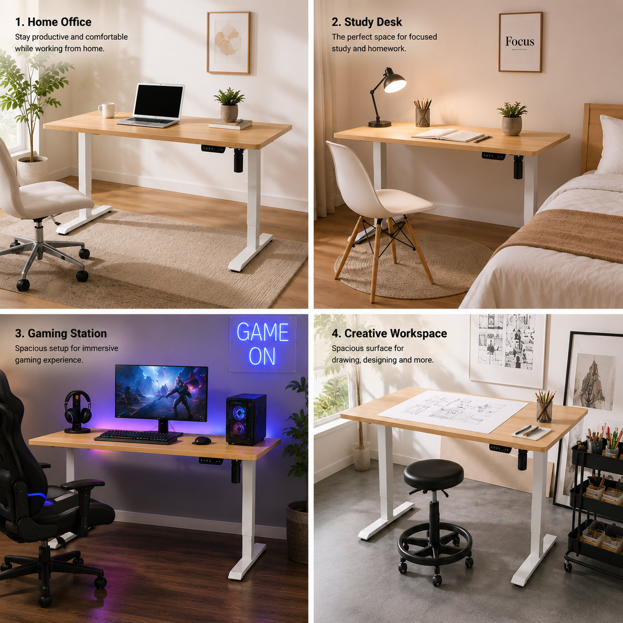 DK-02 Cost-Effective Sit Stand Desk Base with Compact Black Frame for Wholesale Office Furniture Programs