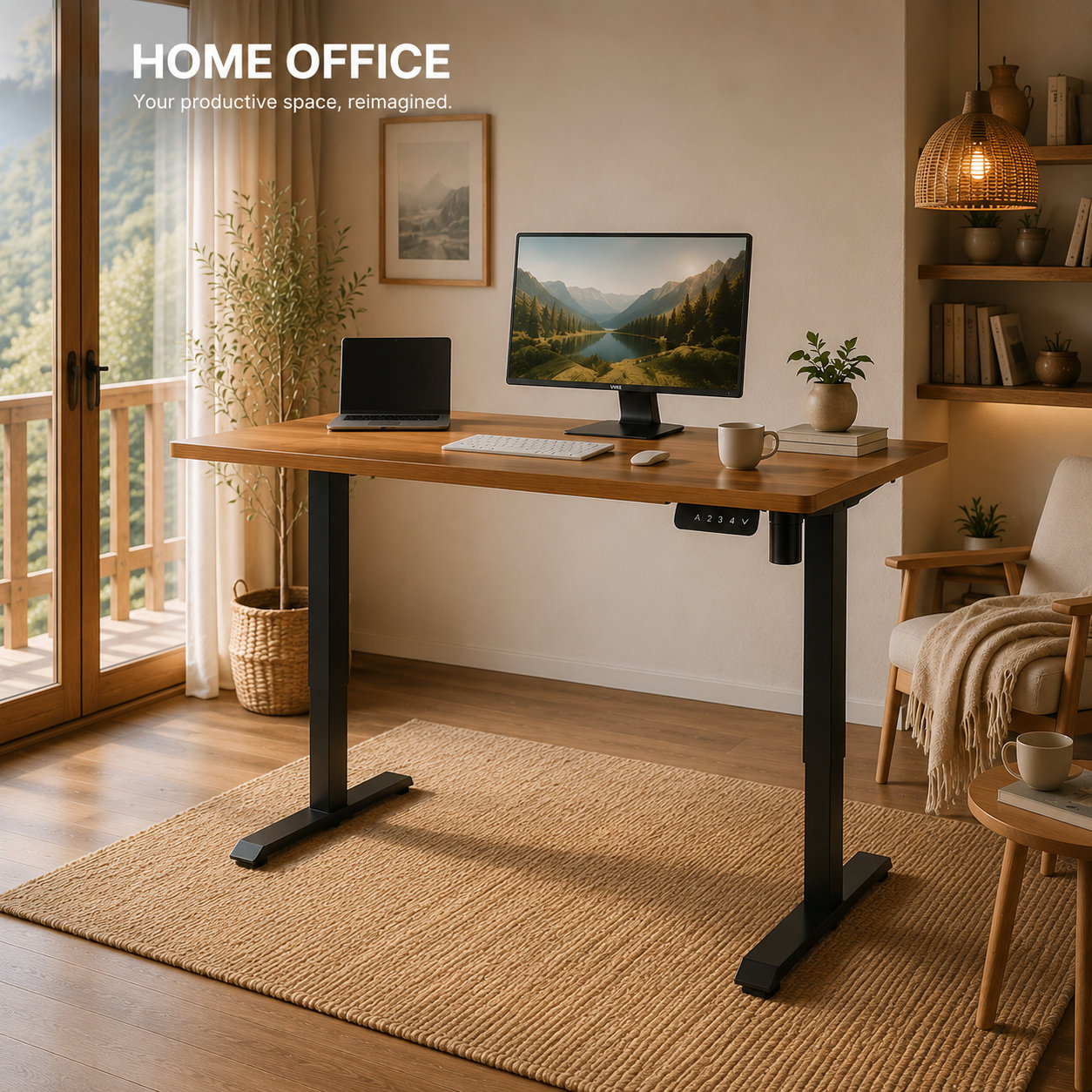 DK-02-01 Affordable Height-Adjustable Table Frame, Distributor-Ready Single Motor Solution for Study and Office Desk Collections
