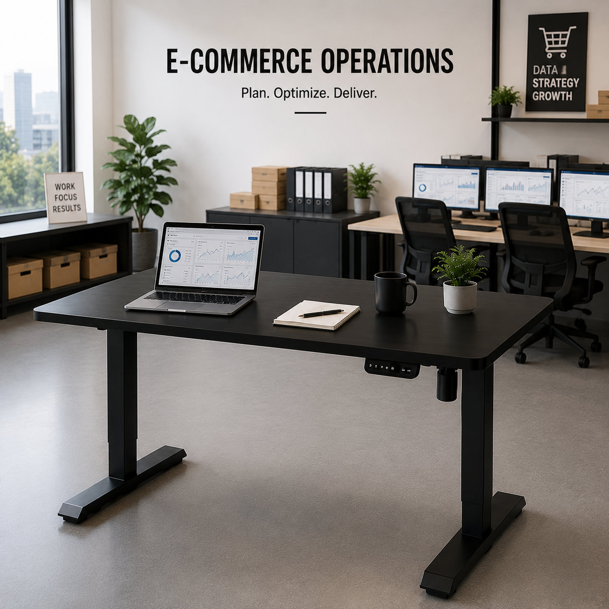 DK-02-01 Single Motor Electric Height-Lift Desk Frame, Mass-Market Versatile Inverted T-Base for Startup Incubator Offices