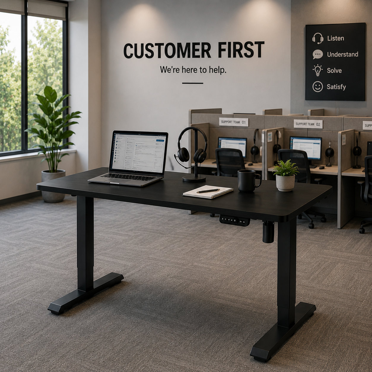 DK-02-01 Value Single Motor Desk Frame, 885/974/1047 mm Width Choices for OEM Private-Label Furniture Programs