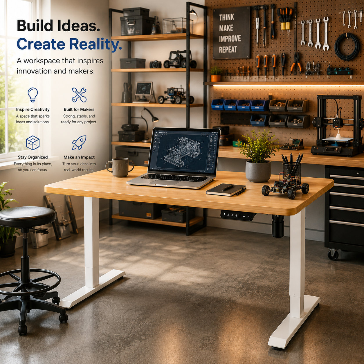 DK-02-01 Entry-Level Electric Standing Desk Frame, Cost-Effective Upside-Down Lifting System for Workspace System Importers