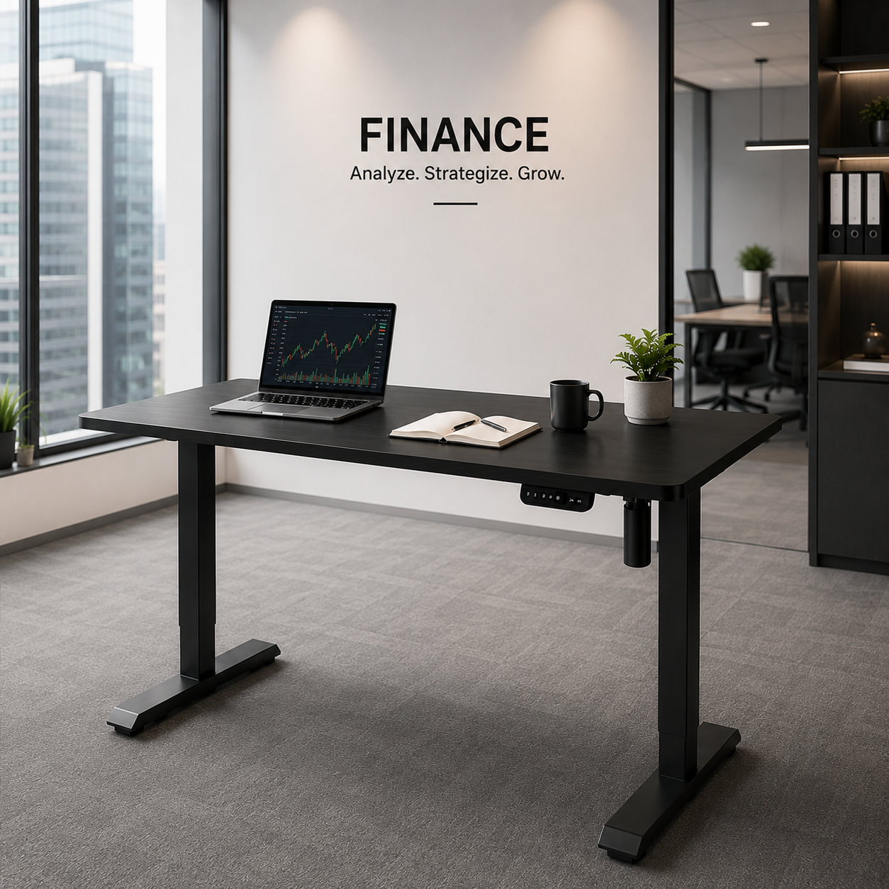 DK-02-01 Budget Single Motor Sit Stand Desk Base, Space-Saving Reversed-Leg Structure for Home Office Project Wholesalers