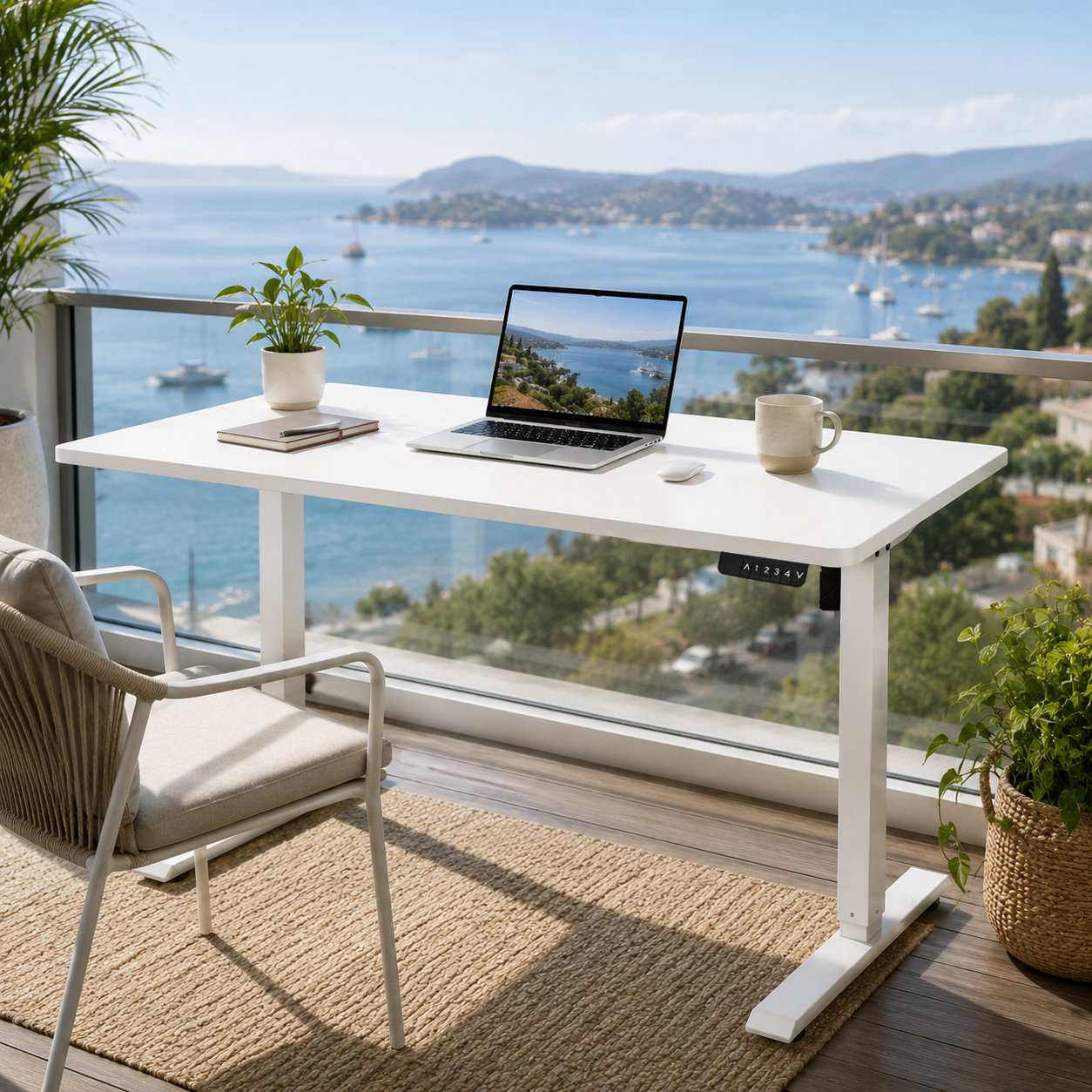 FY-02 Single Motor Adjustable Computer Desk Base - 710-1160mm Working Height for IT Office Deployments