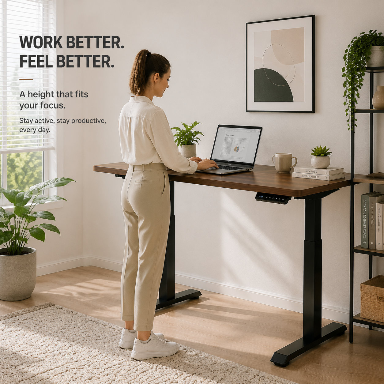 YT-01 Trade-Ready Reinforced Electric Standing Desk Base – Single-Motor Control + Flexible Dimensions + Importer & Private-Label Programs