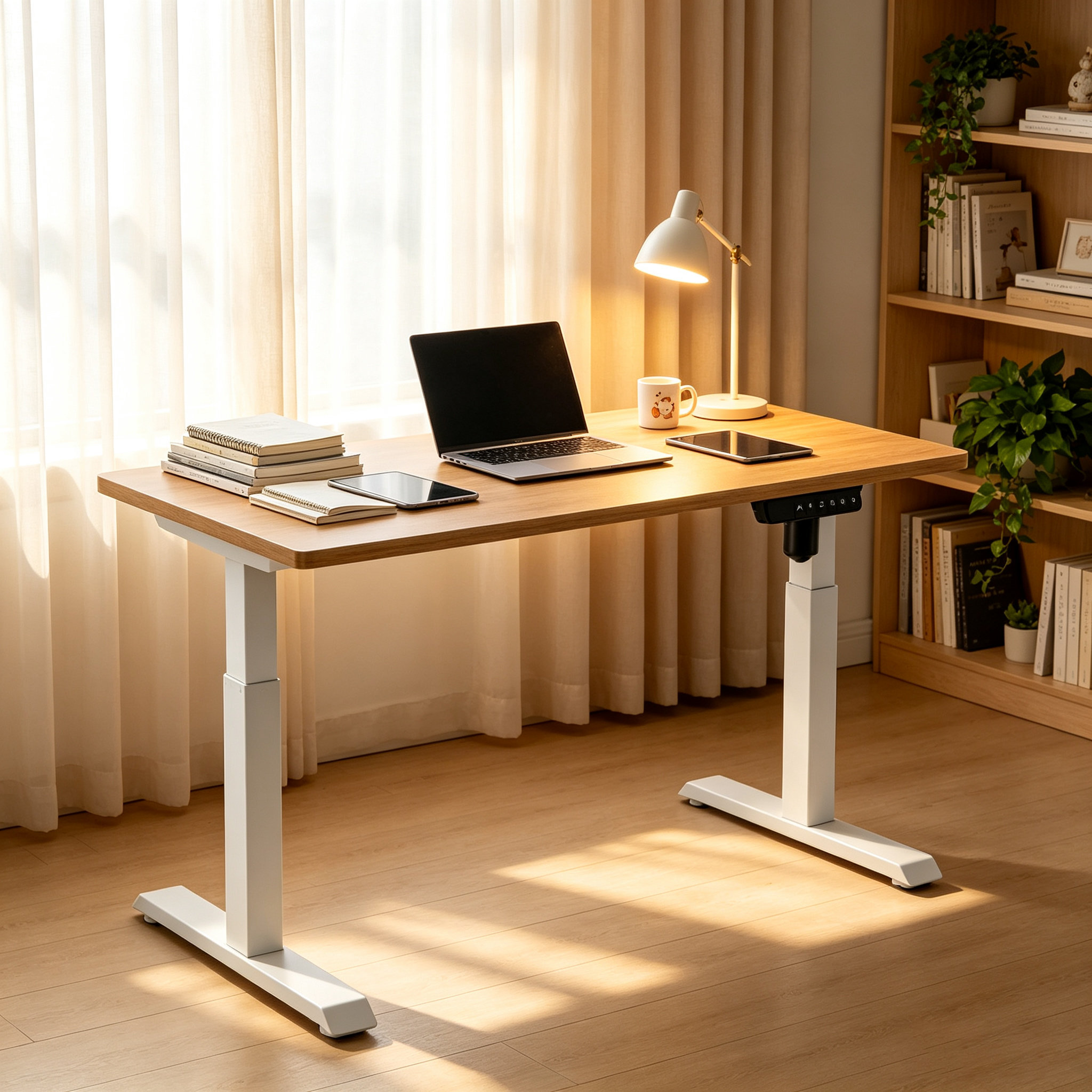 YT-01 Ergonomic Single-Motor Electric Workstation Frame – Sit-Stand Function + Adaptable Sizing + Hybrid Office Programs