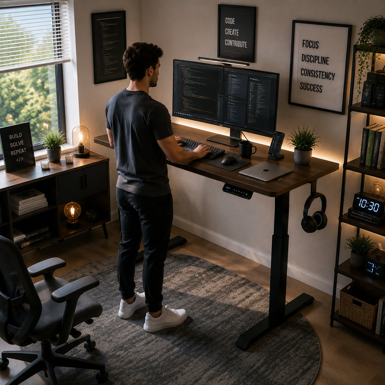YT-01 B2B Electric Height-Rising Desk Frame – Single-Motor Operation + Telescopic Platform + Multi-Site Office Rollouts