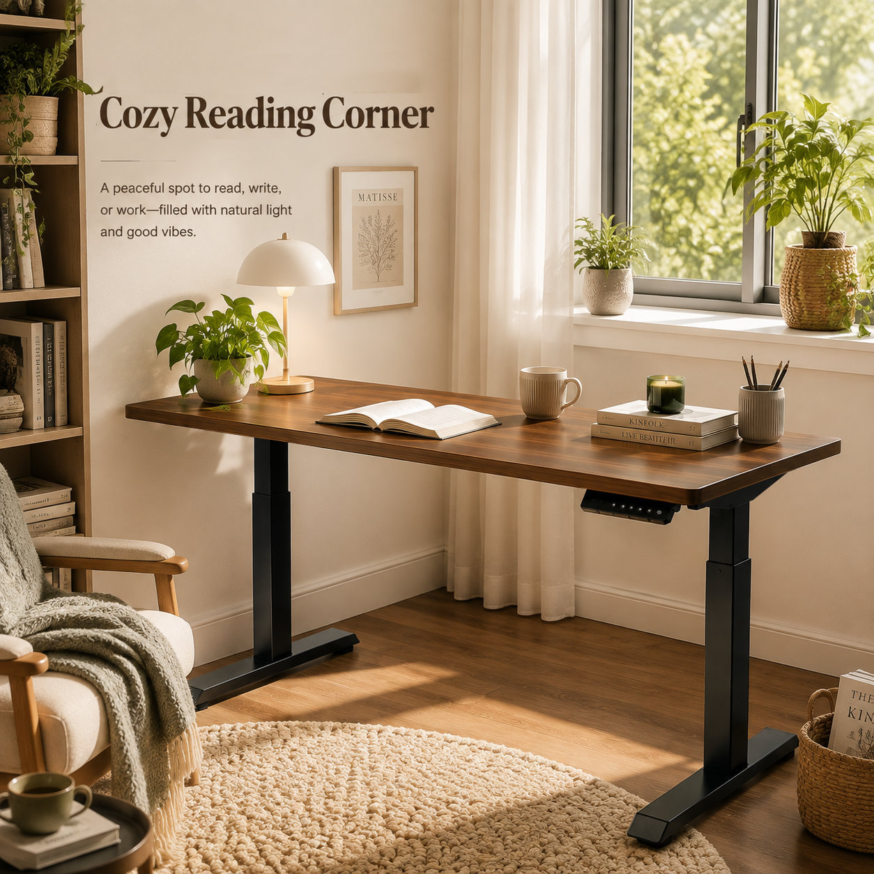 YT-01 Reinforced Single-Motor Electric Standing Desk Frame – Telescopic Adjustment + Stable Support + Wholesale Office Workstations