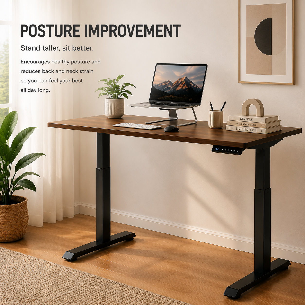 YT-01 Project-Grade Single-Motor Standing Desk – Reinforced Adjustable Frame for Business Offices, Dealers & Commercial Fit-Outs